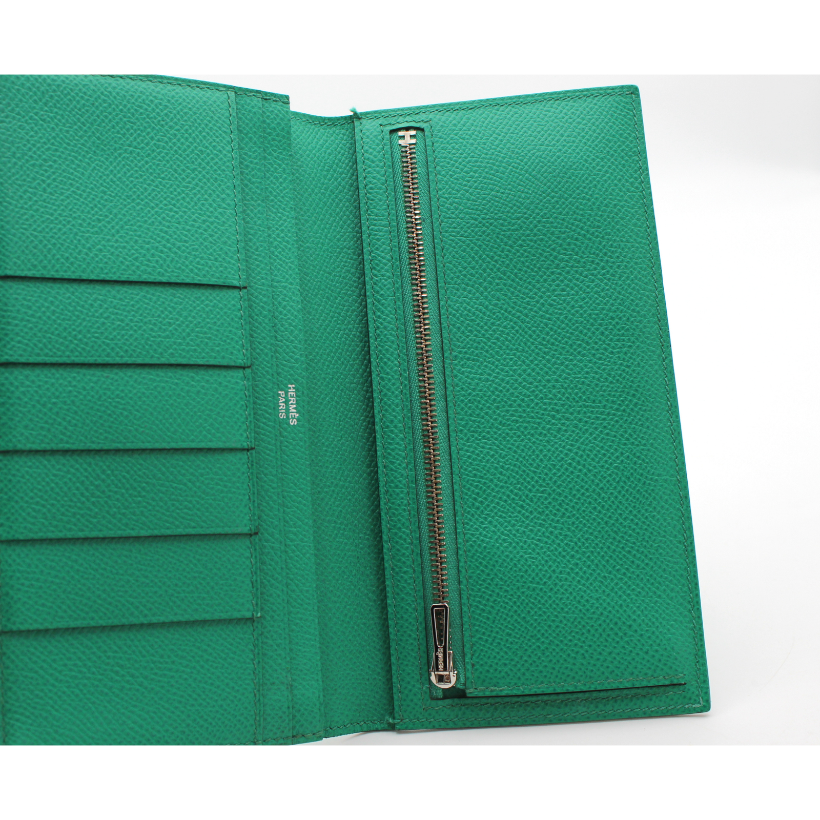Bearn Soufflet Touch Epsom Vert Jade Wallet