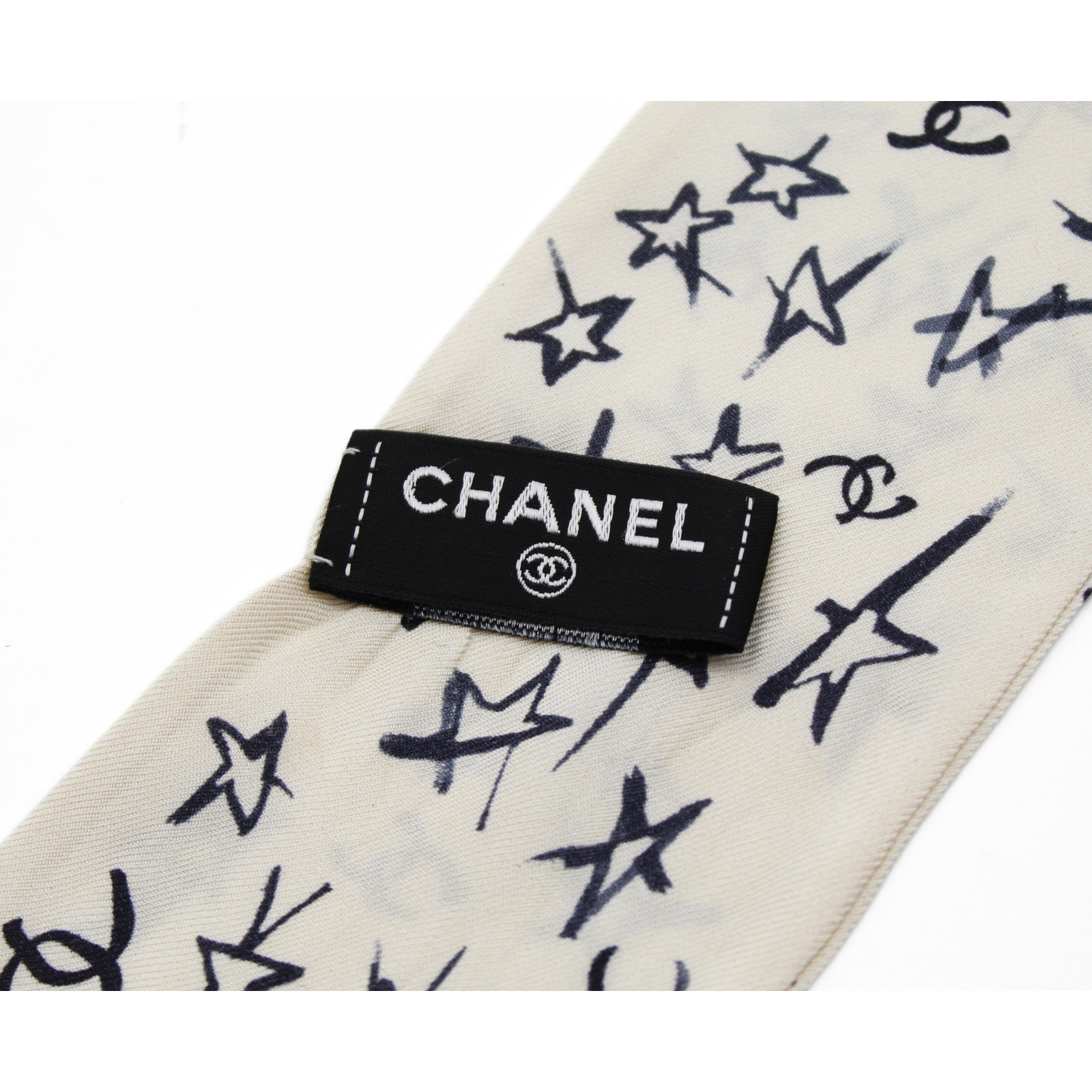 Silk White Twilly Scarf