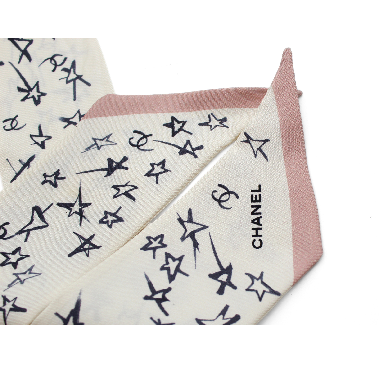 Silk White Twilly Scarf
