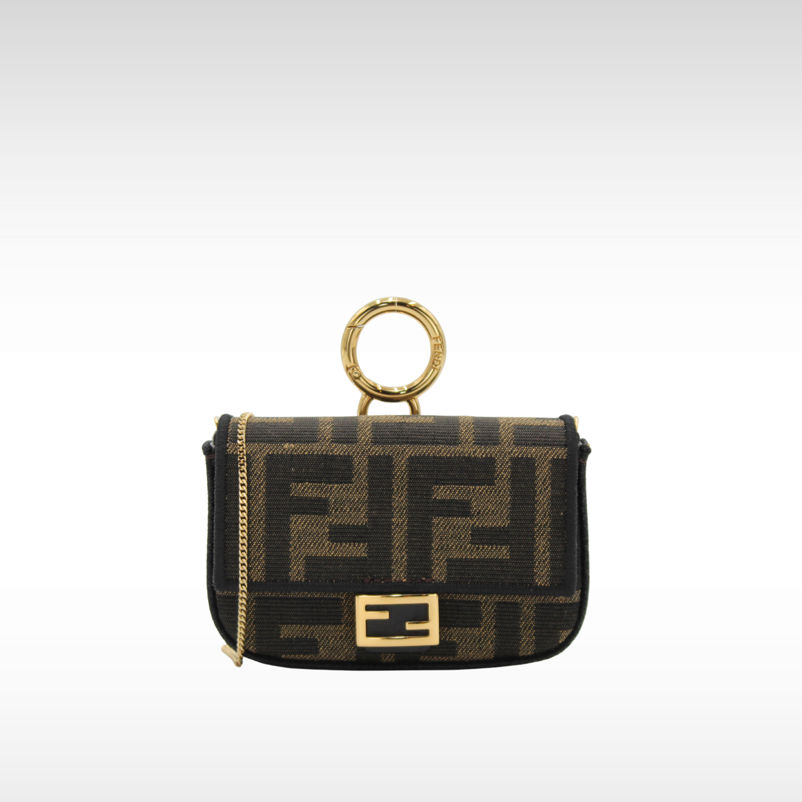 Baguette Nano Zucca Canvas Crossbody Bag