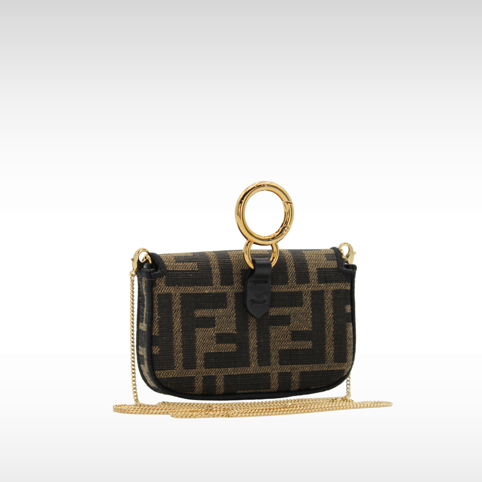 Baguette Nano Zucca Canvas Crossbody Bag