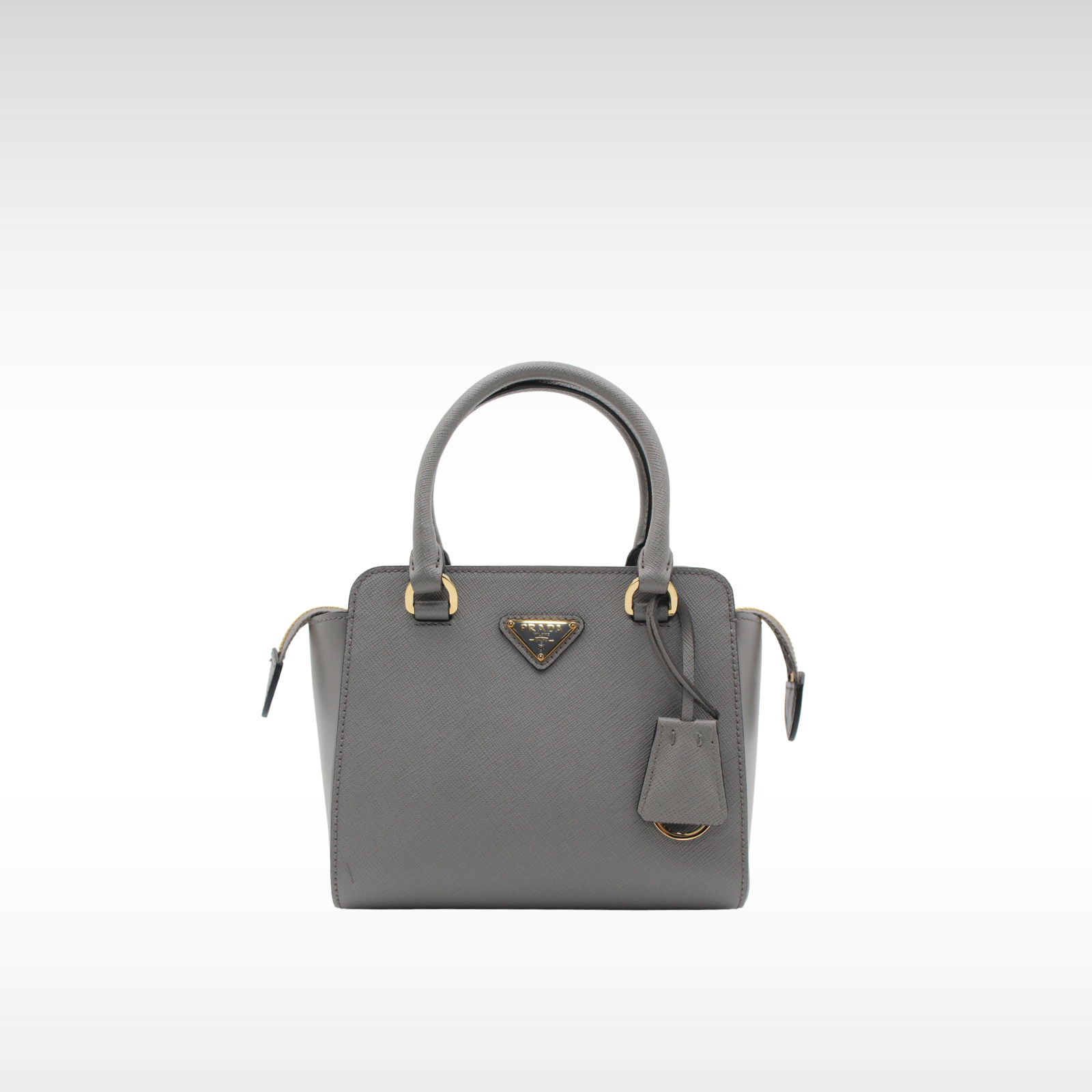 Galleria Calf Gray Handbag