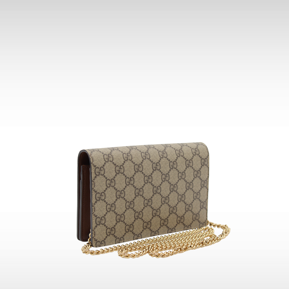 GG-Supreme Valentine's Day Coated Canvas Wallet on Chain