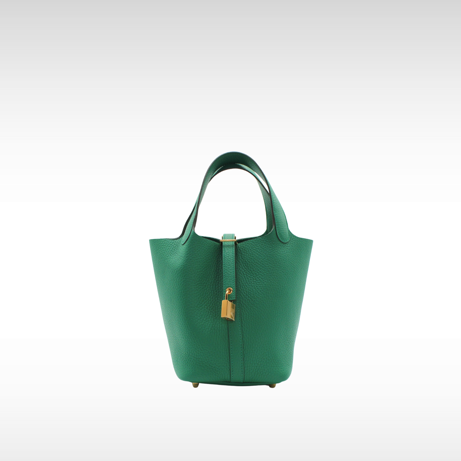 Picotin Lock 18 Taurillon Clemence Vert Vertigo Handbag