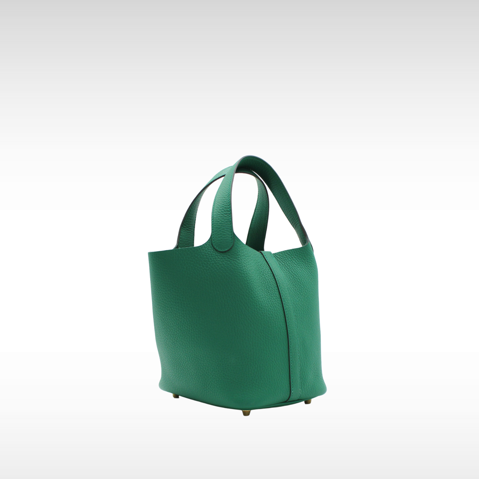 Picotin Lock 18 Taurillon Clemence Vert Vertigo Handbag