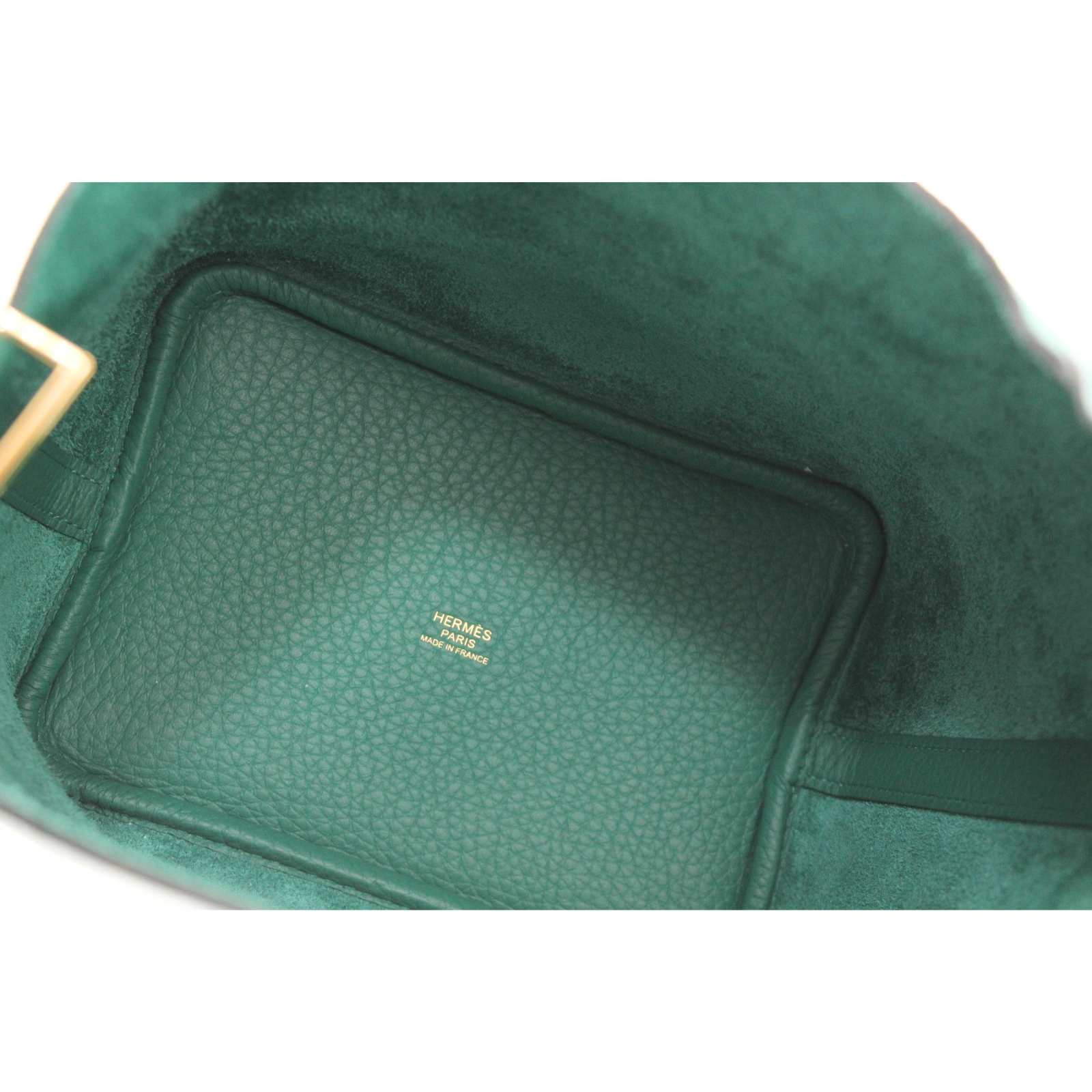 Picotin Lock 18 Taurillon Clemence Vert Vertigo Handbag