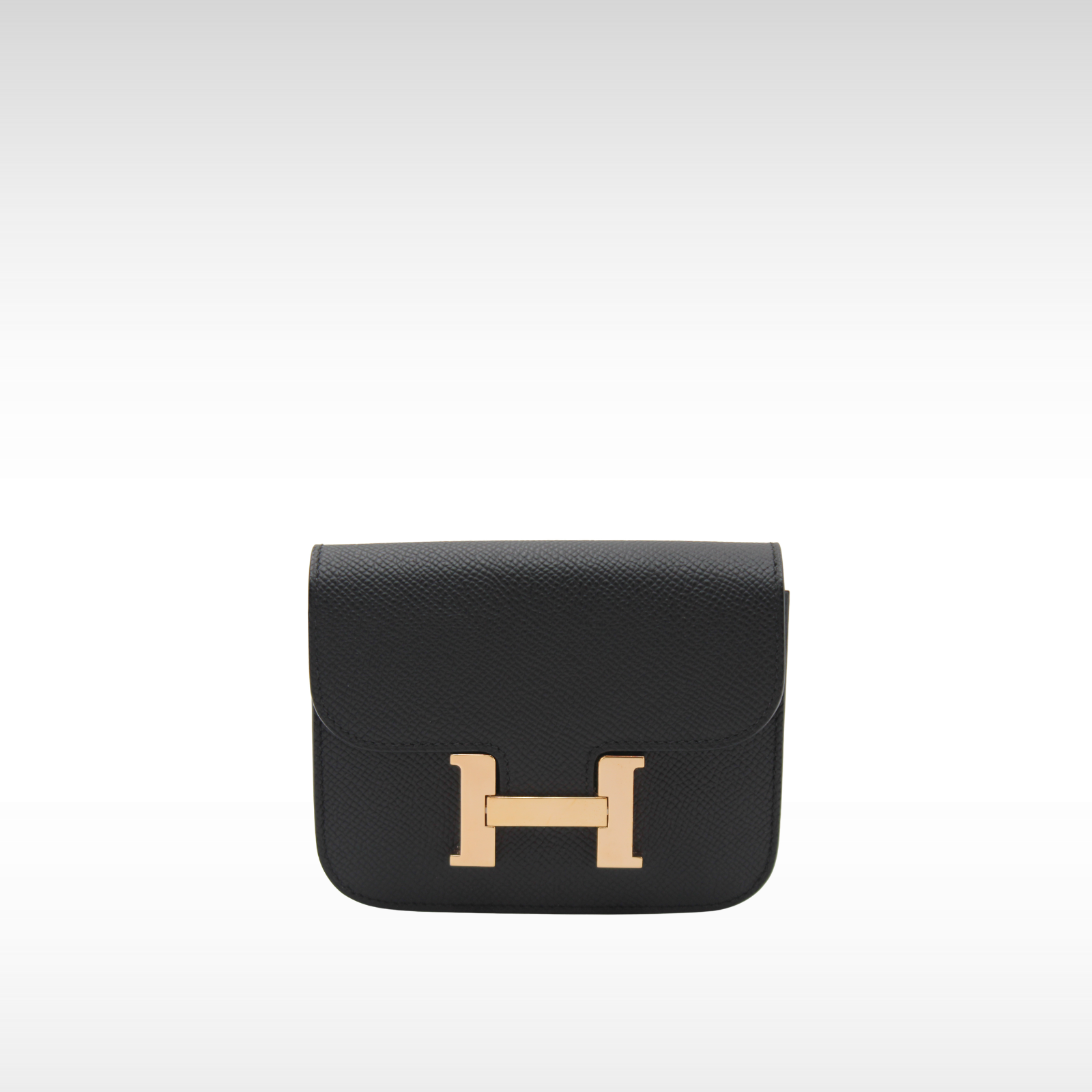 Constance Slim Epsom Black Wallet