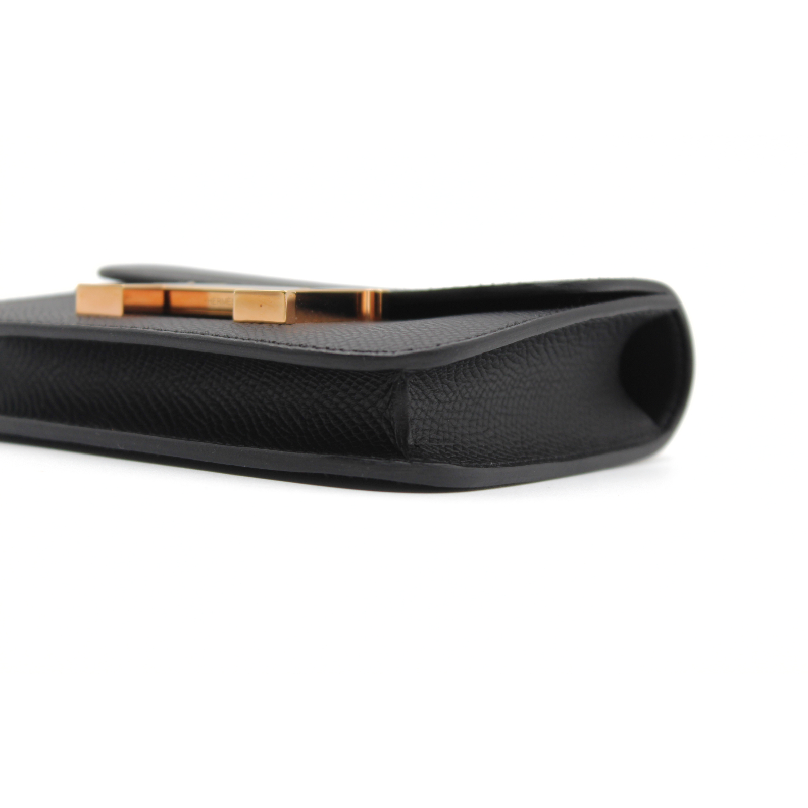 Constance Slim Epsom Black Wallet