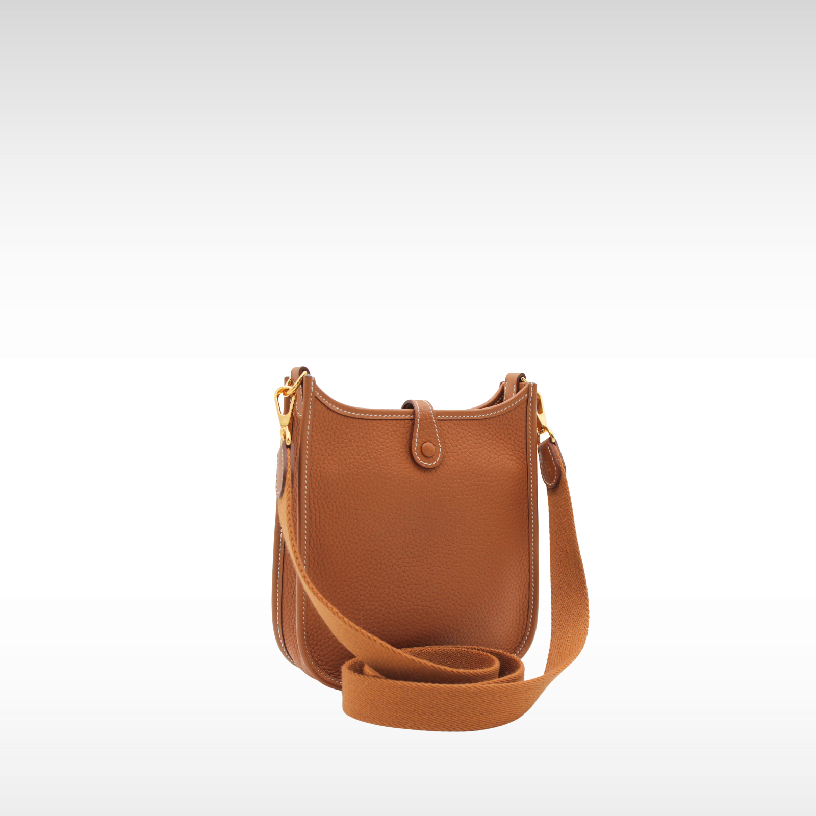 Evelyne Amazone 16 Taurillon Clemence Gold Crossbody Bag