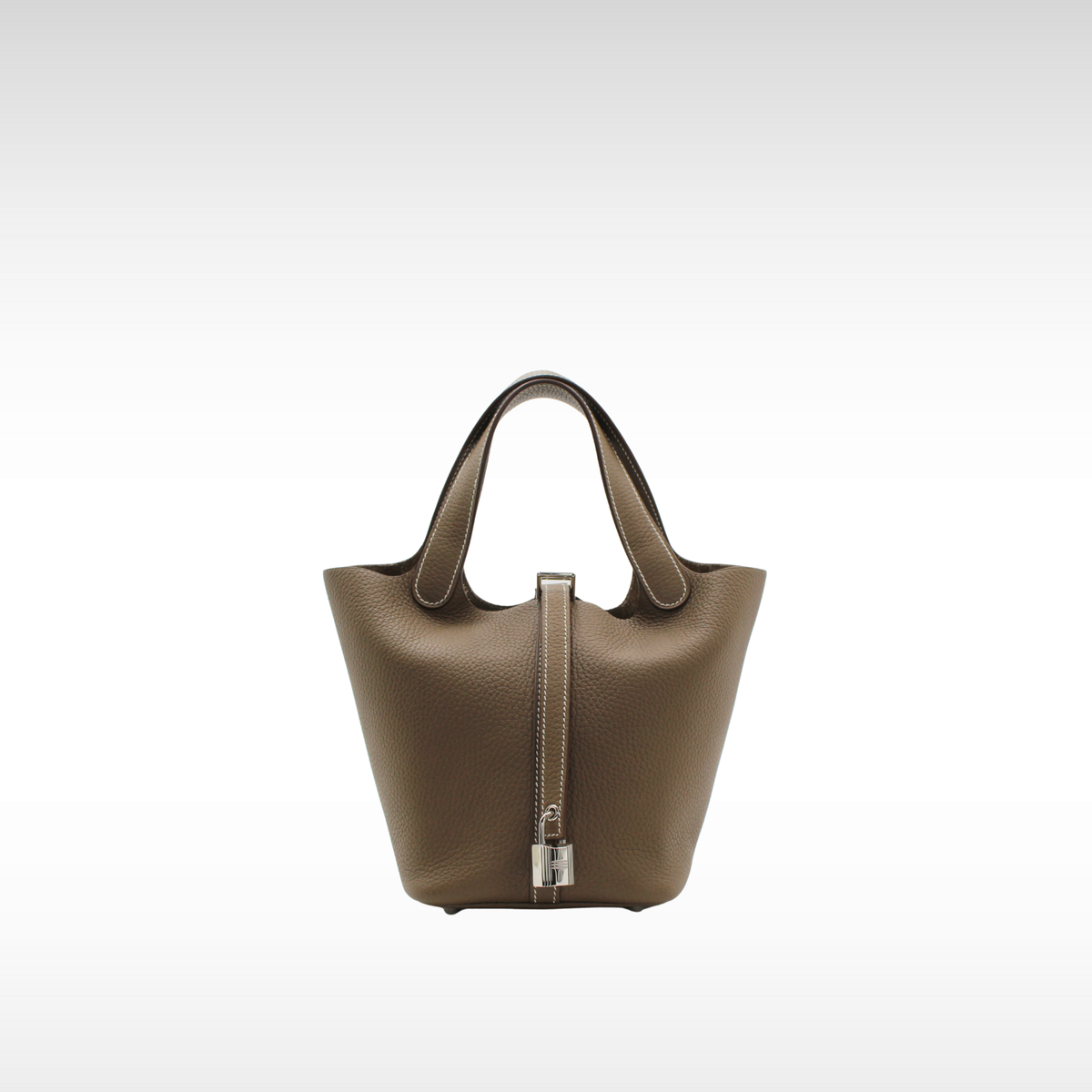 Picotin Lock 18 Taurillon Clemence Etoupe Handbag
