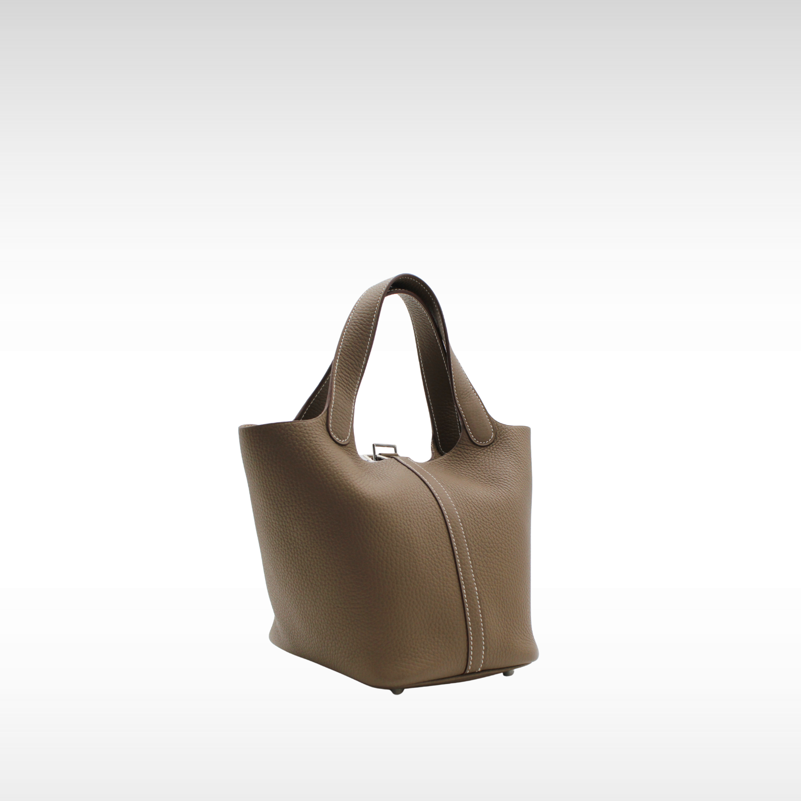 Picotin Lock 18 Taurillon Clemence Etoupe Handbag