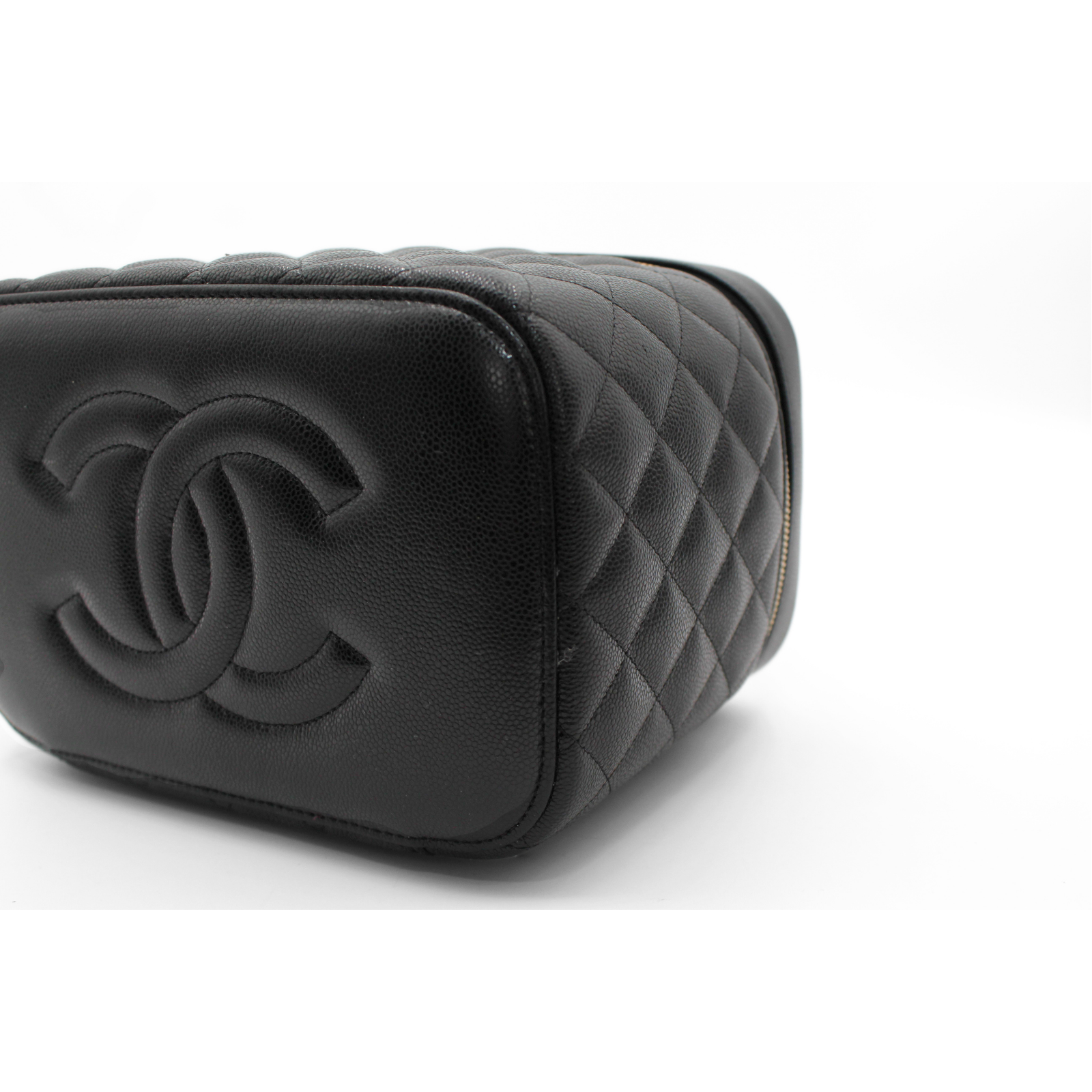 Timeless Classic Caviar Black Vanity Bag