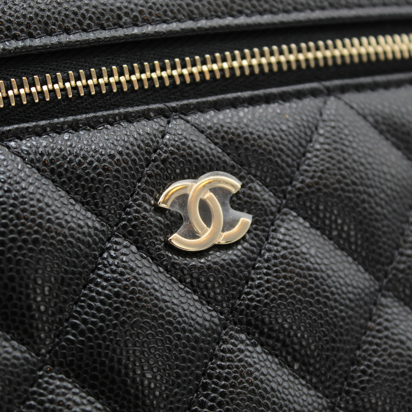 Timeless Classic Caviar Black Vanity Bag