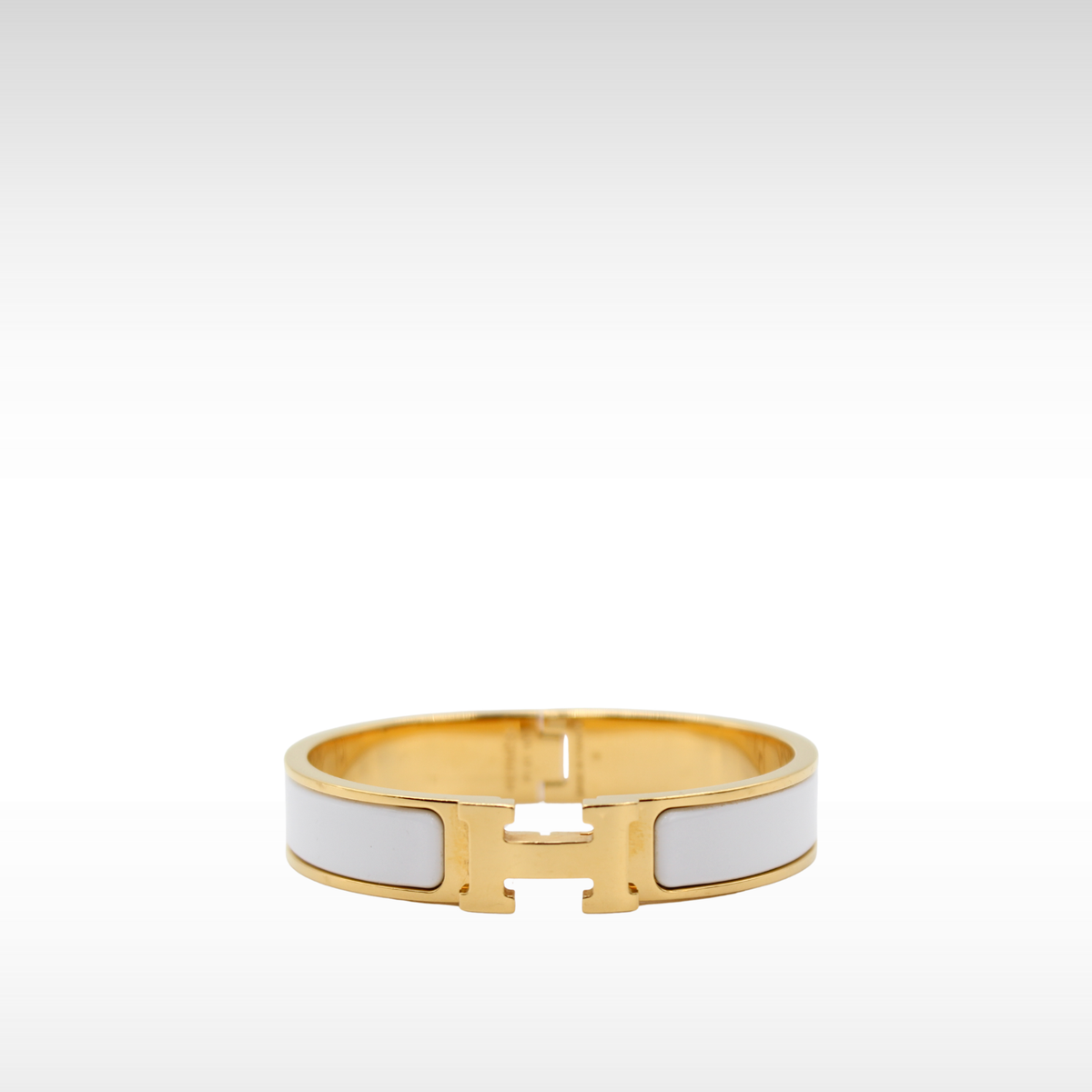 Clic H Metal White Bracelet