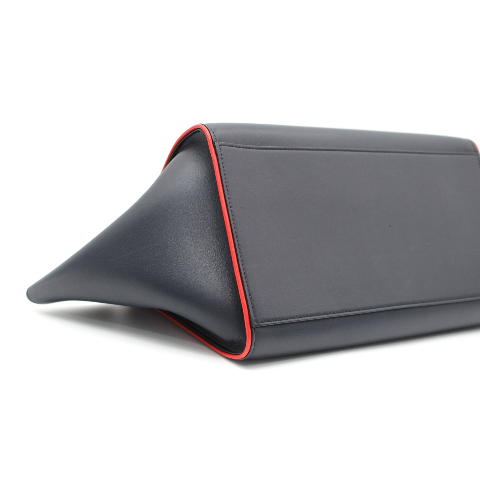 Trapeze Small Calf Navy + Red Handbag