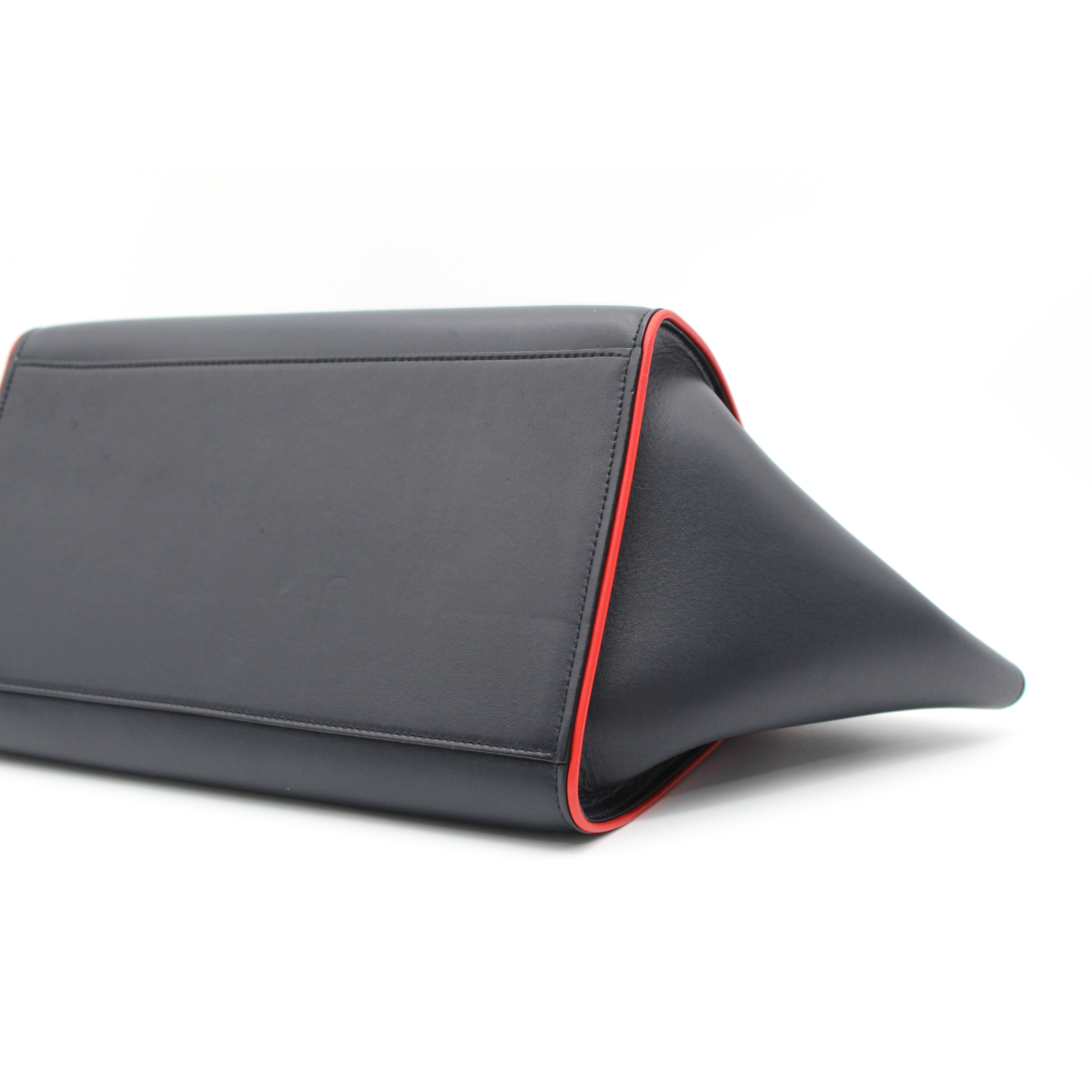 Trapeze Small Calf Navy + Red Handbag