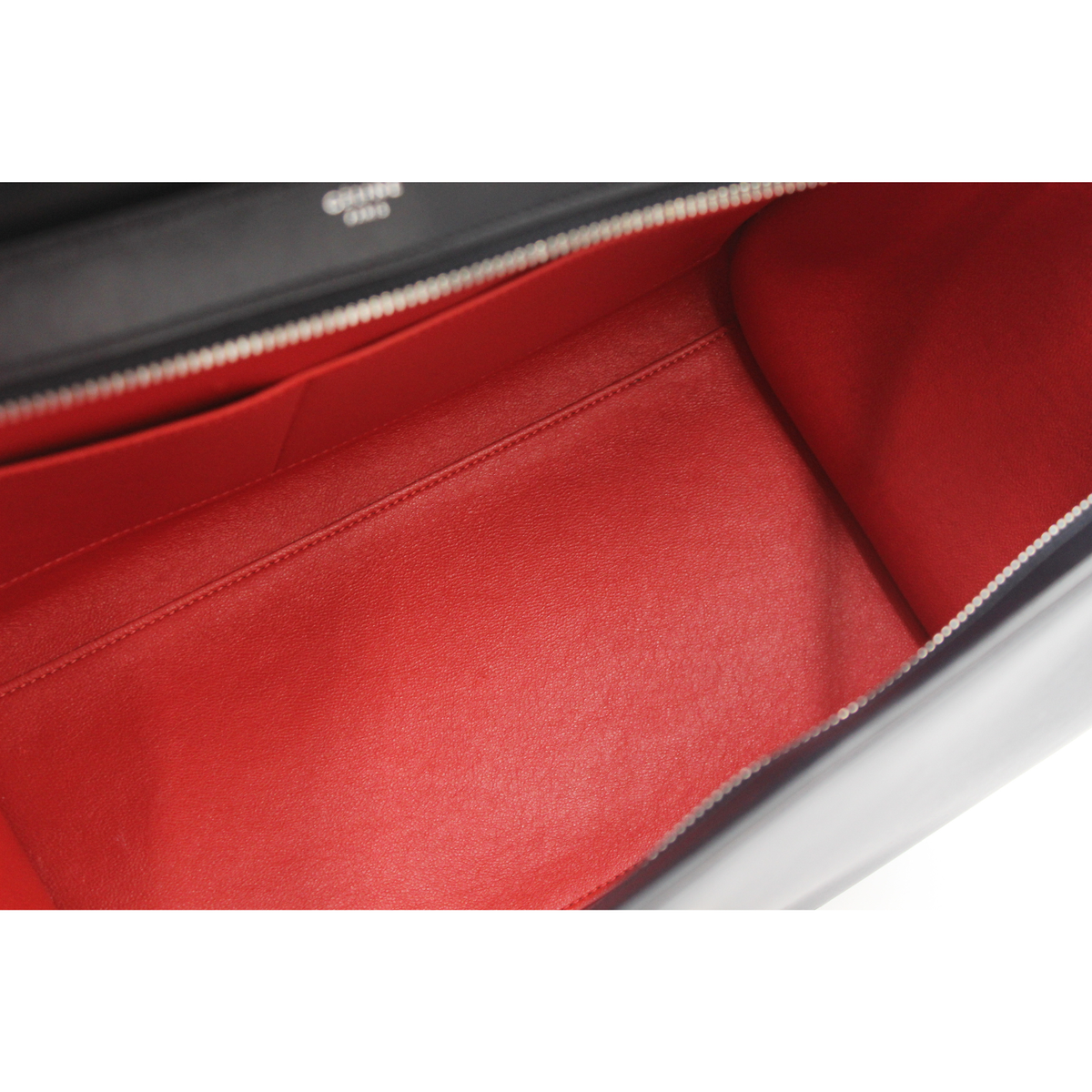 Trapeze Small Calf Navy + Red Handbag