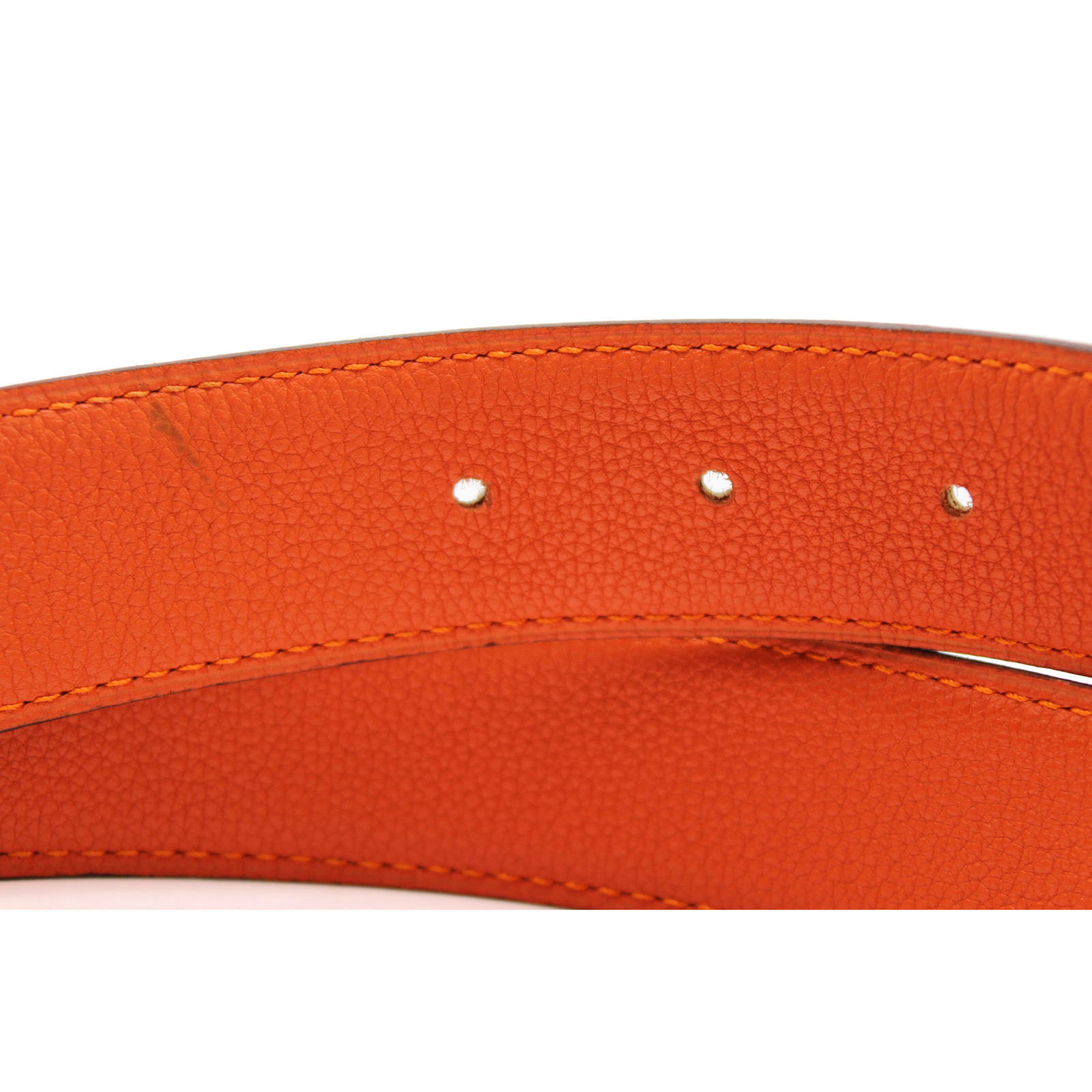 H 80 32mm Box Calf Noisette + Orange Belt