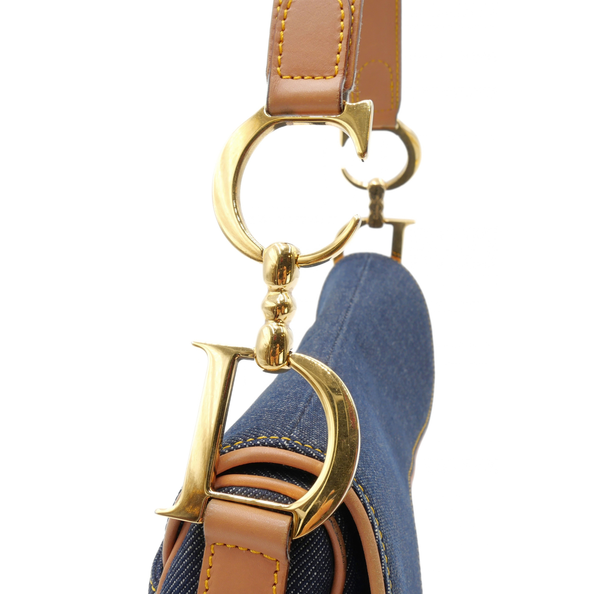Saddle Denim Shoulder Bag