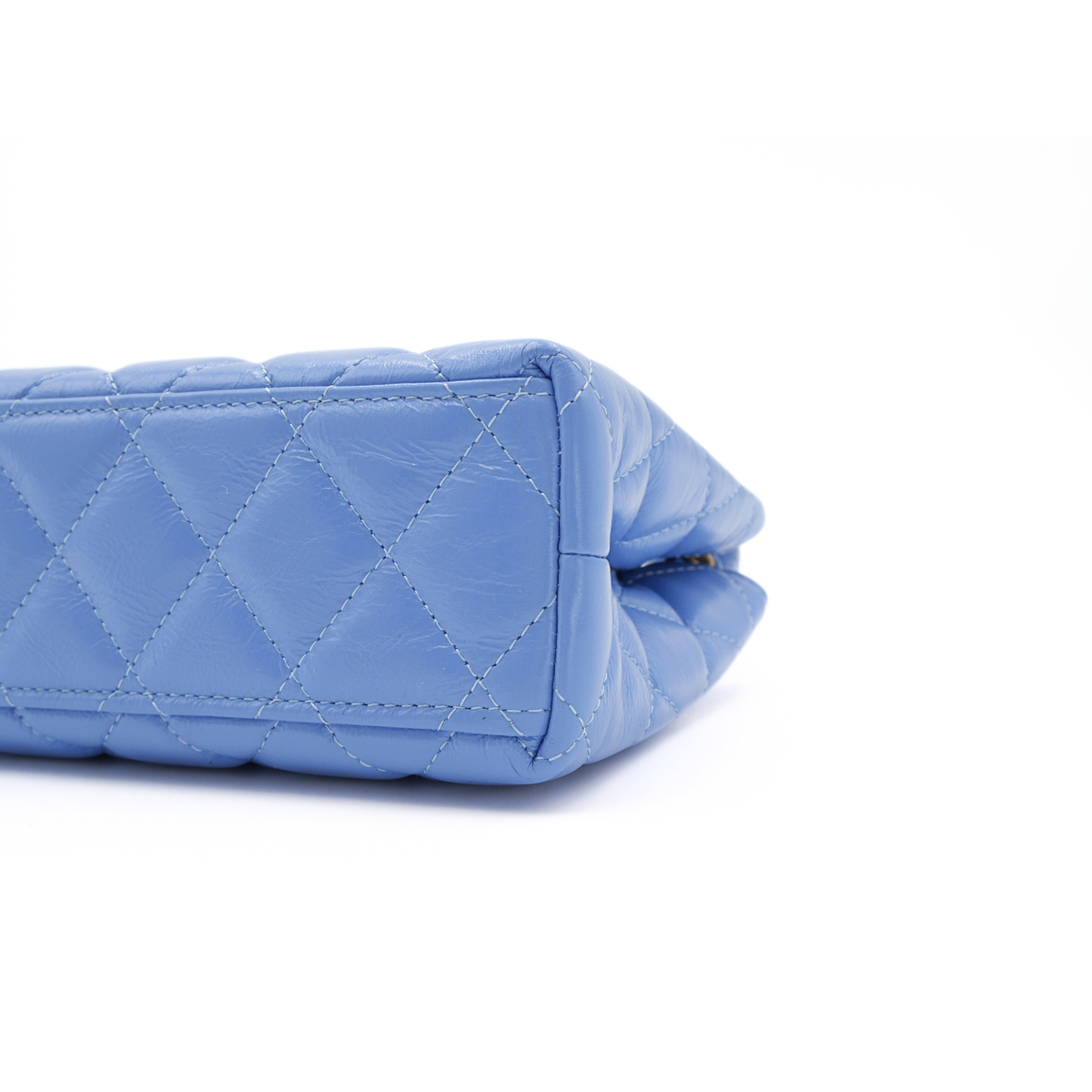 Shopping Bag Mini Calf Blue Handbag