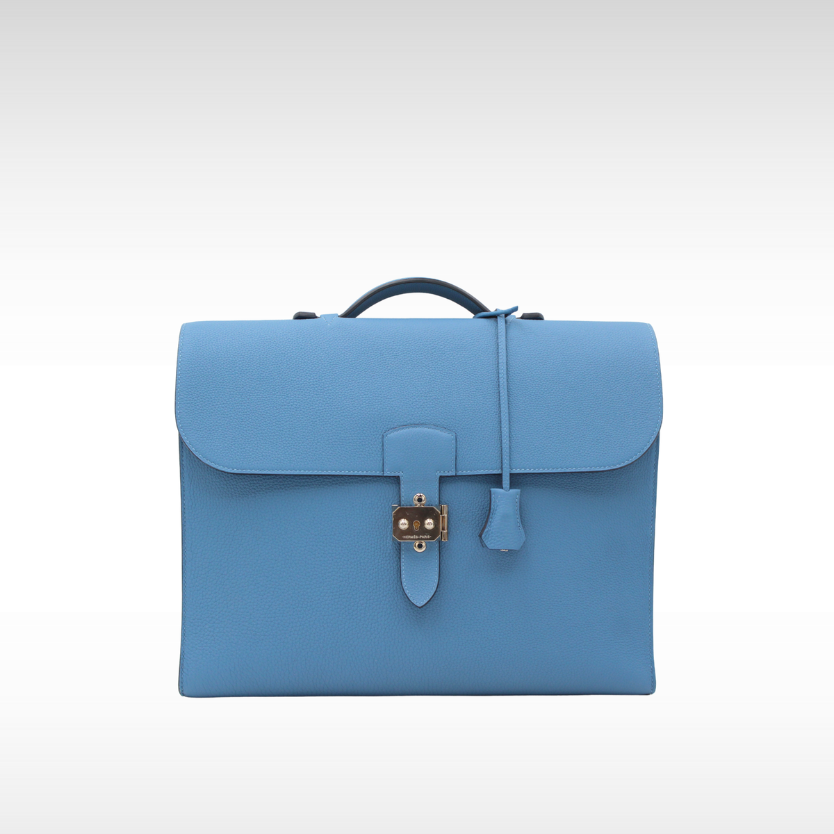 Sac A Depeches Light 37 Togo Azur Briefcase