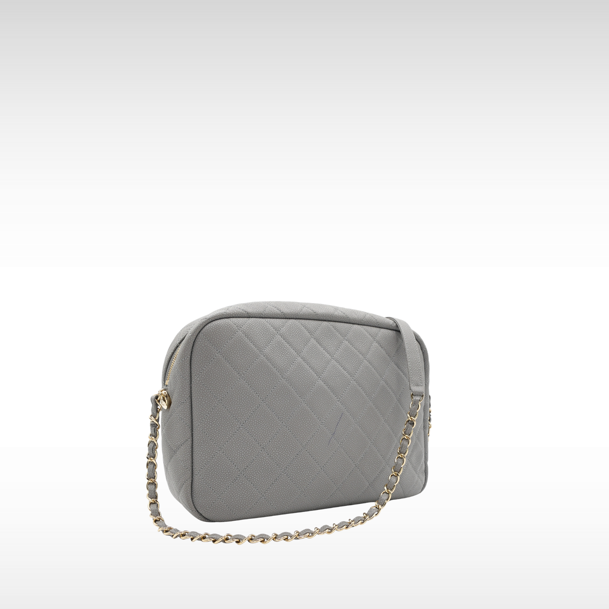 Coco Tassel Caviar Gray Shoulder Bag