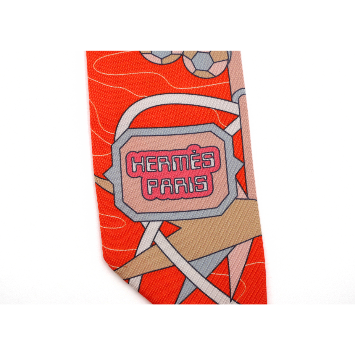 Twilly Odyssey Silk Vermillion + Rose + Vert Scarf