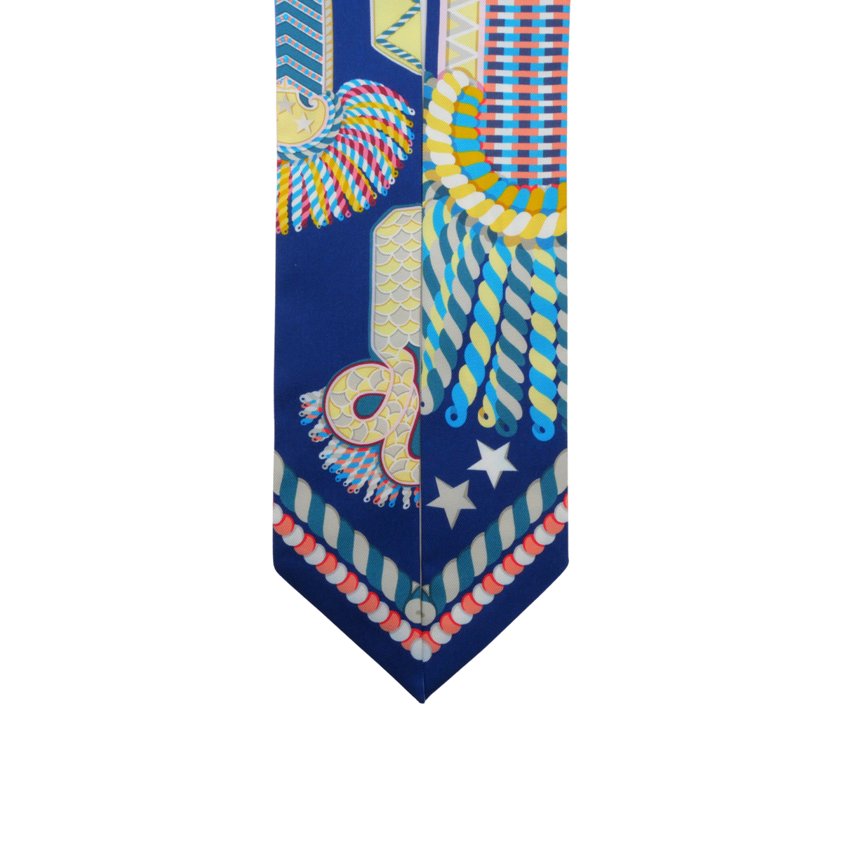 Twilly Epaulettes de Gala Silk Marine + Jaune Pale Scarf