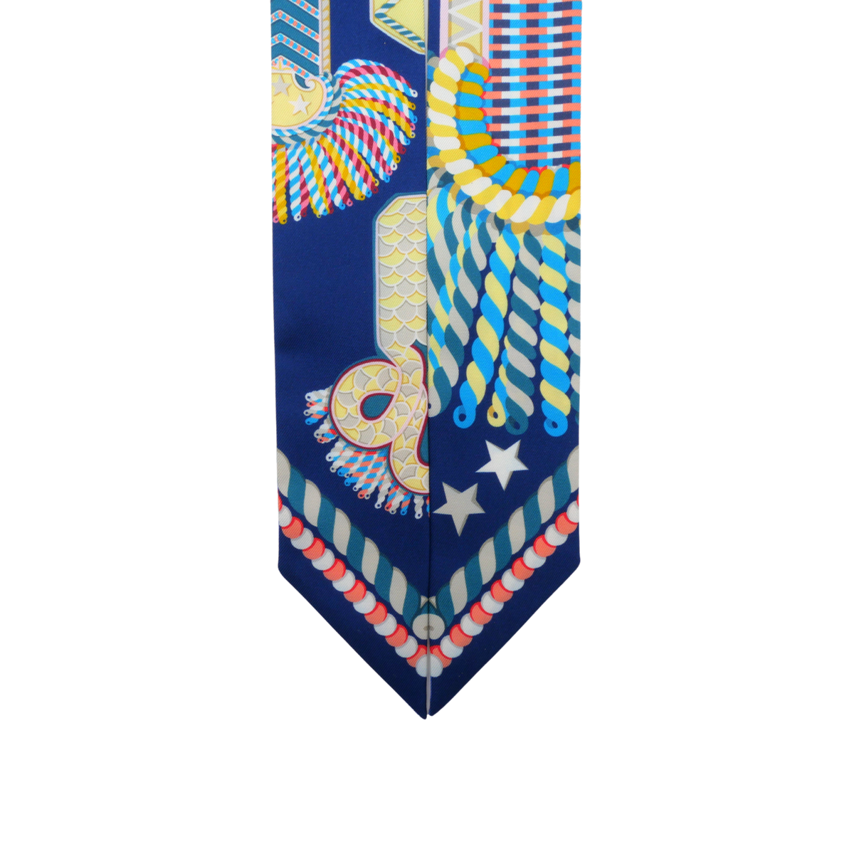 Twilly Epaulettes de Gala Silk Marine + Jaune Pale Scarf