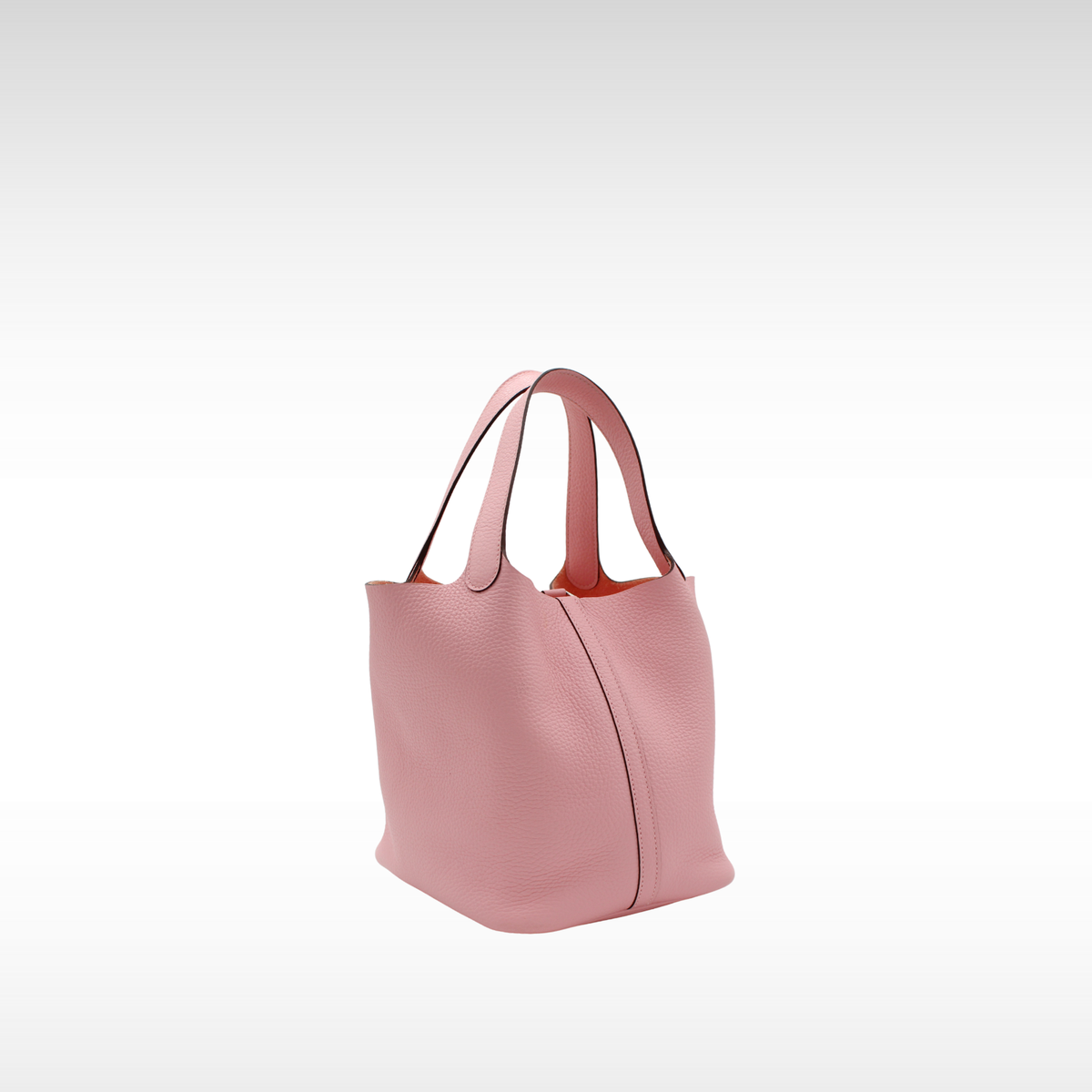 Picotin Lock 22 Taurillon Clemence Rose Sakura Handbag
