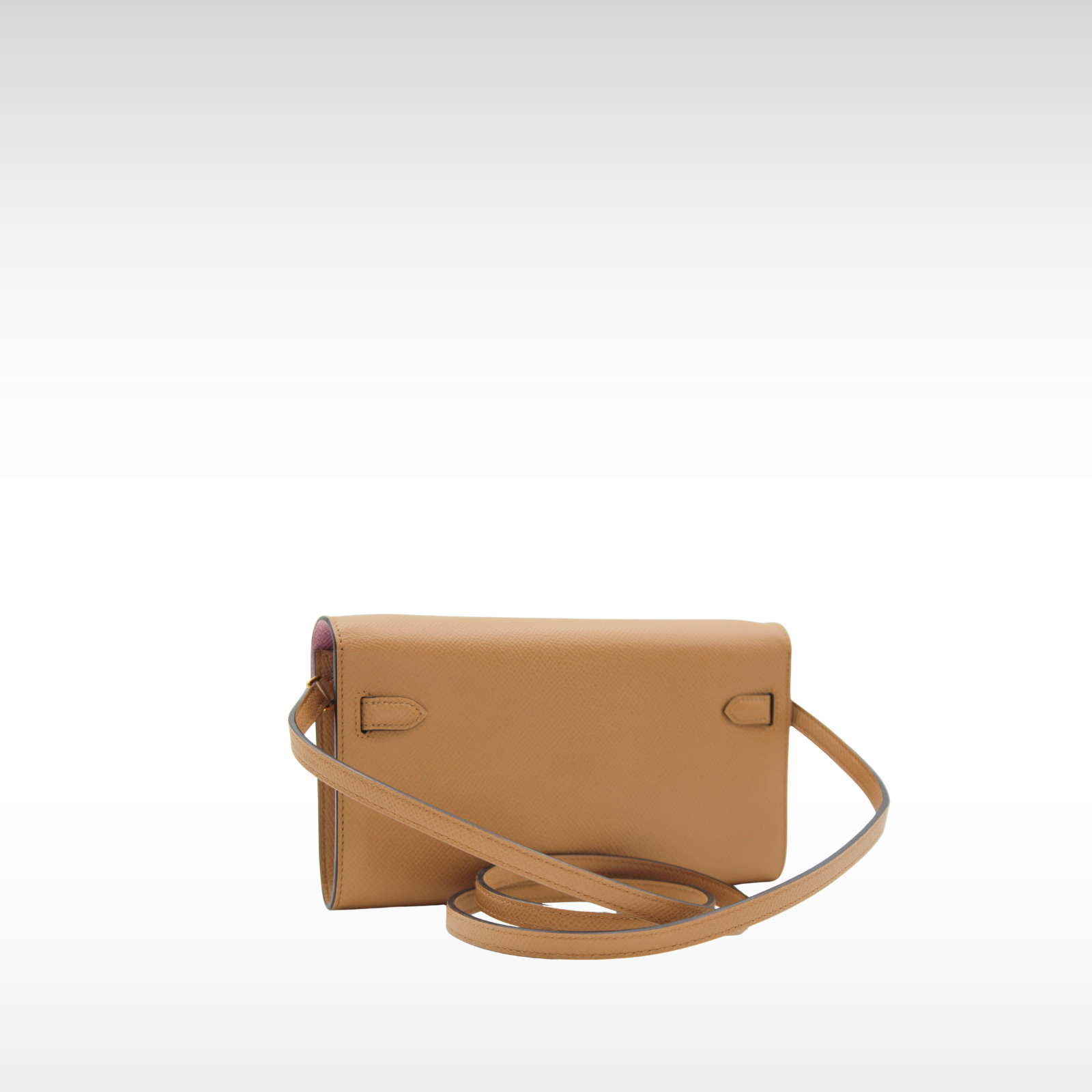 Kelly To Go Verso Epsom Chai Wallet on Chain