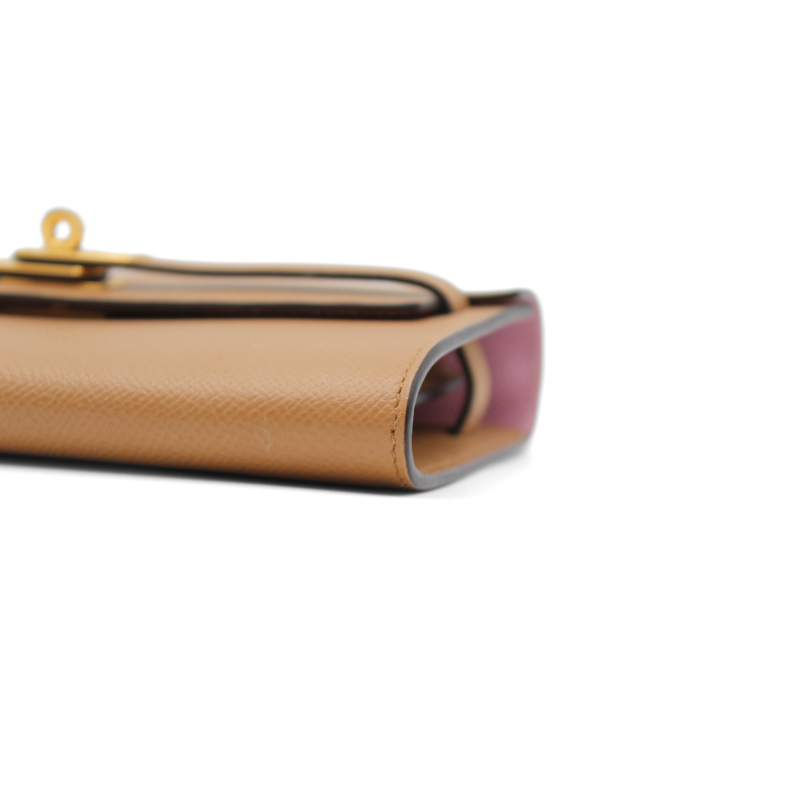 Kelly To Go Verso Epsom Chai Wallet on Chain