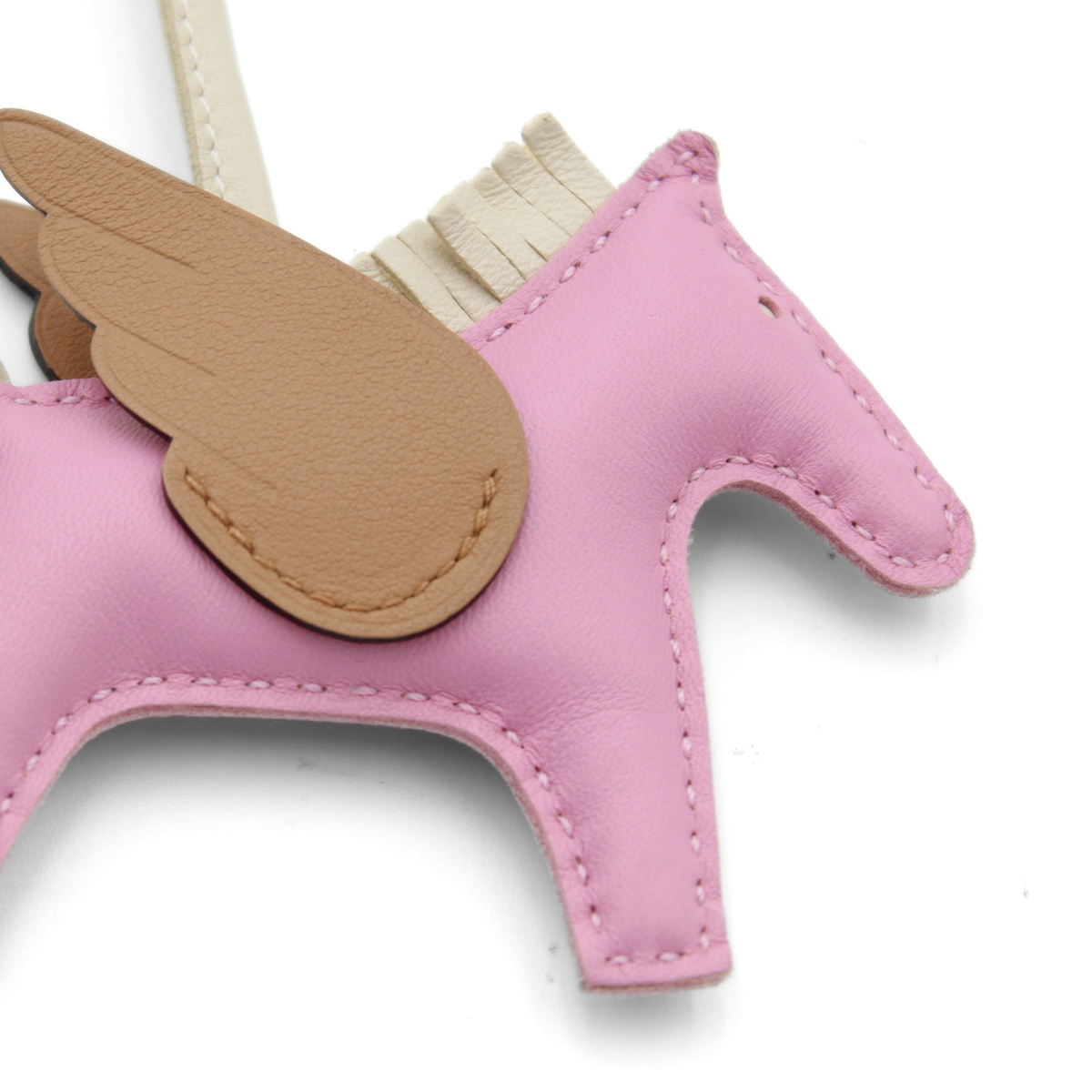 Rodeo Pegase PM Agneau Mauve Sylvestre+ Craie+ Chai Bag Charm