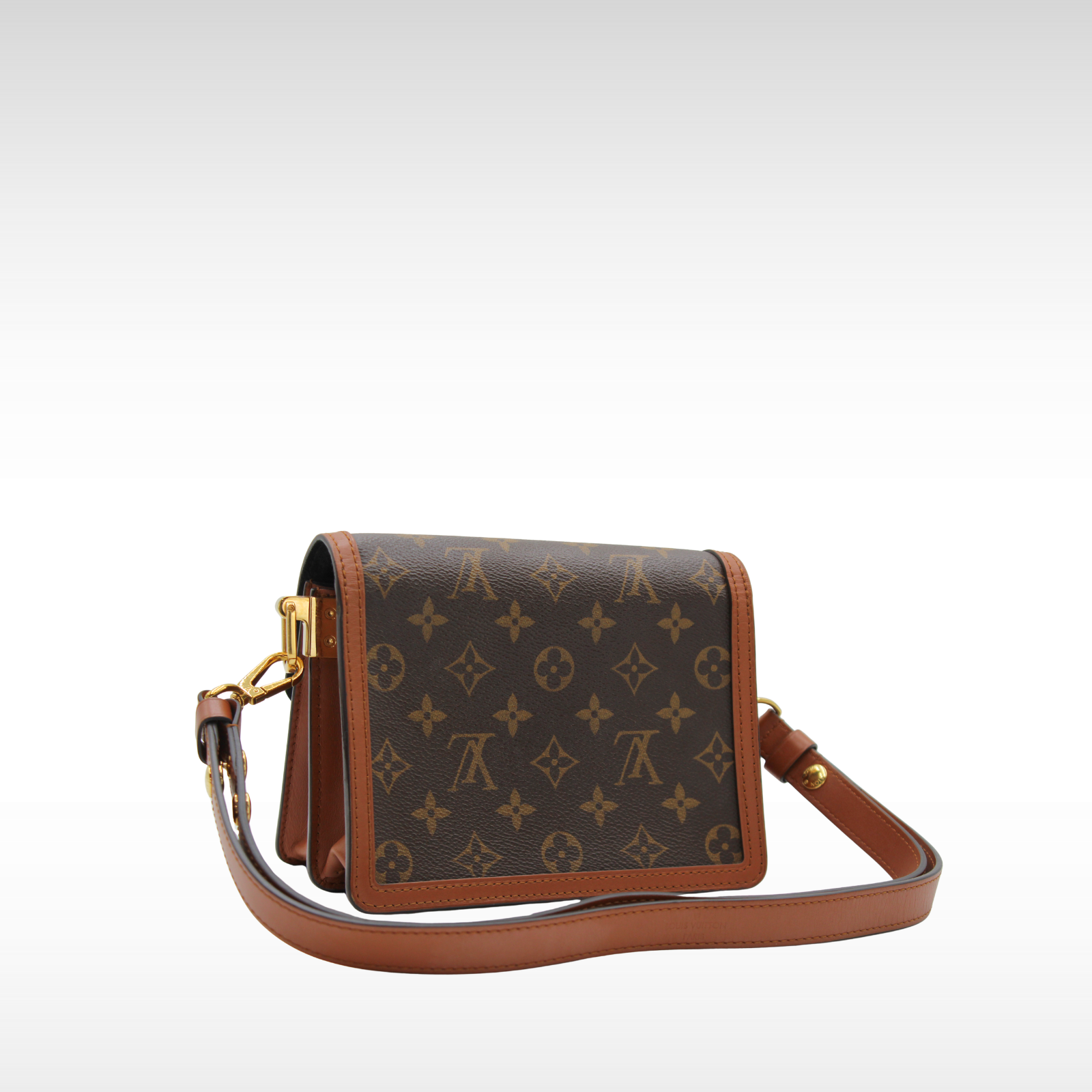 Dauphine Mini Monogram Reverse Marron Crossbody Bag