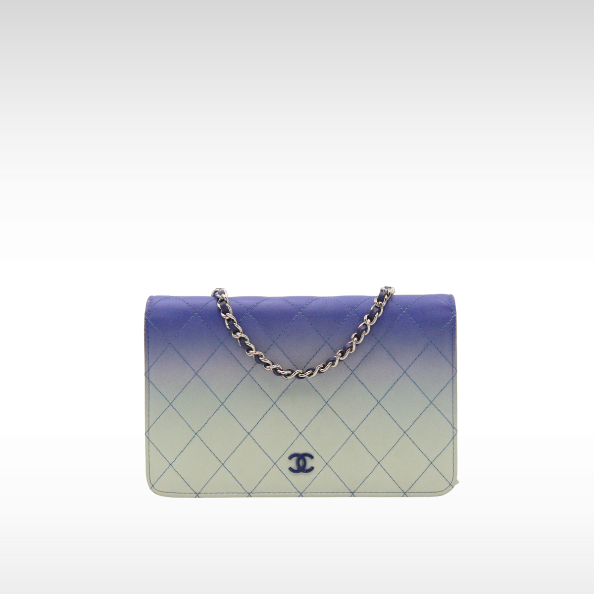 Lamb Blue + White Wallet on Chain