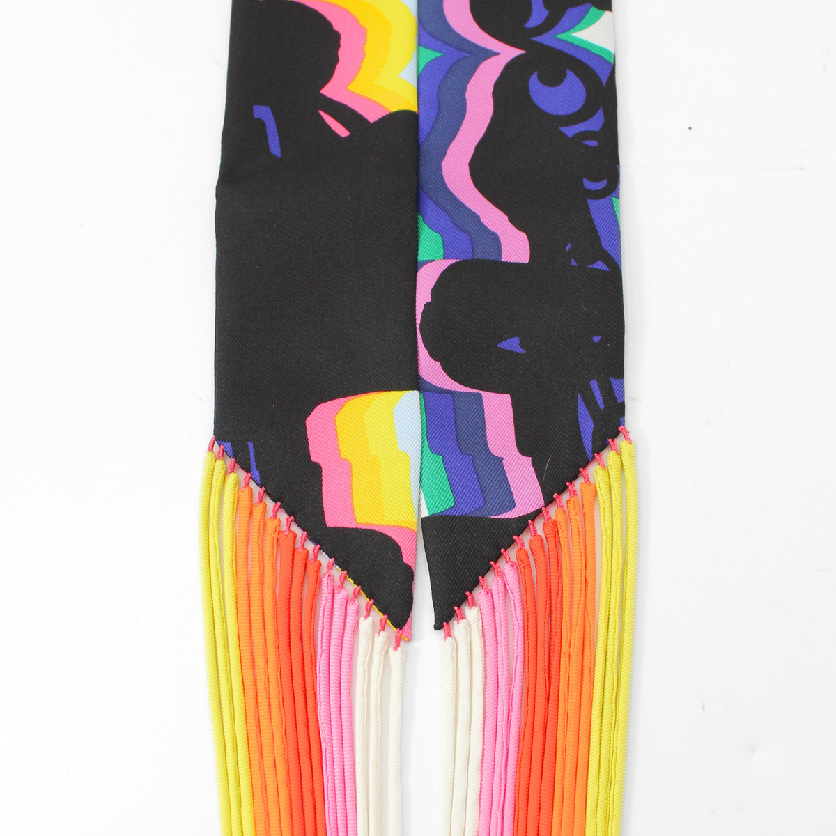 Fringe Twilly Brides de Gala Silk Multicolor Scarf
