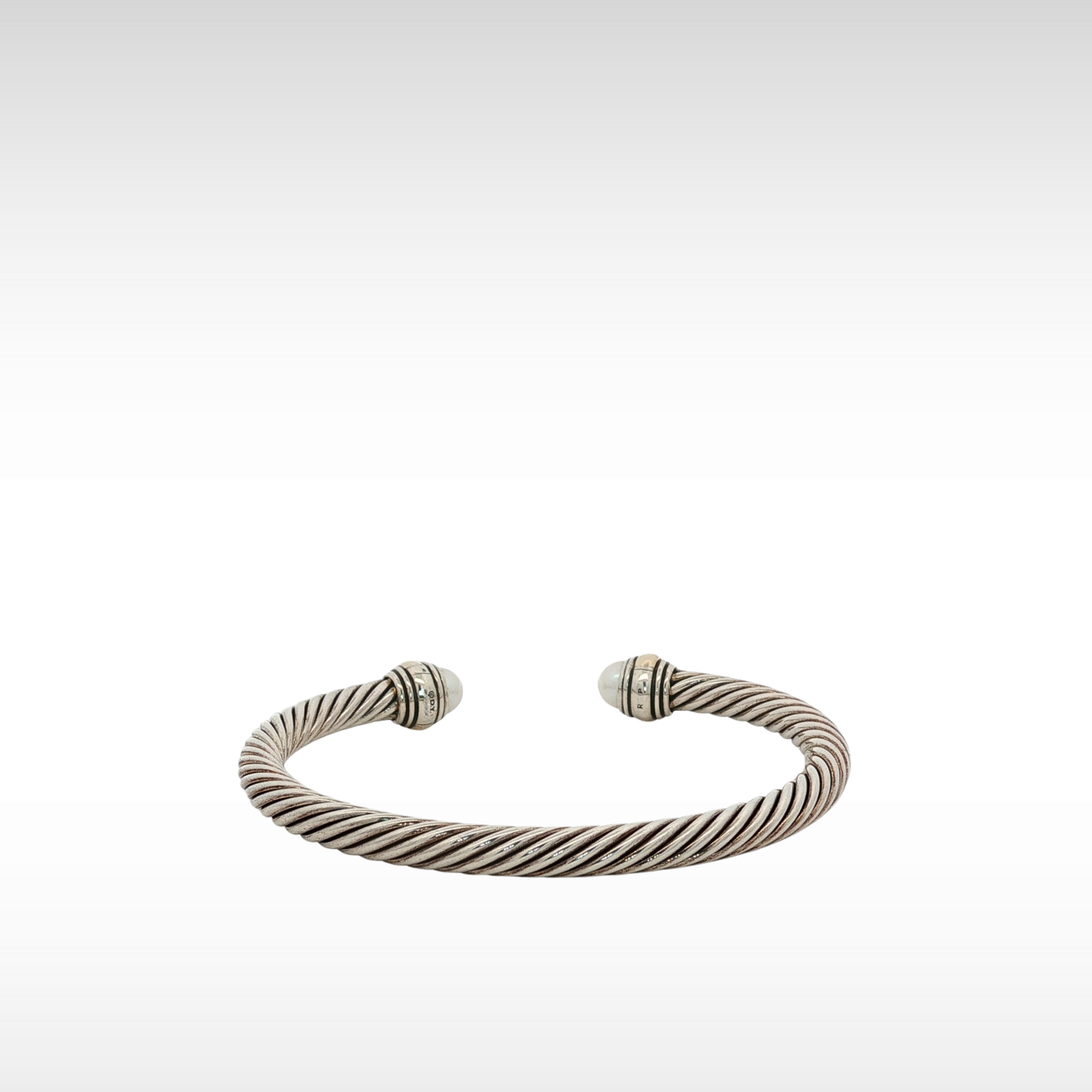 Classic Cable Silver/Yellow Gold Bracelet