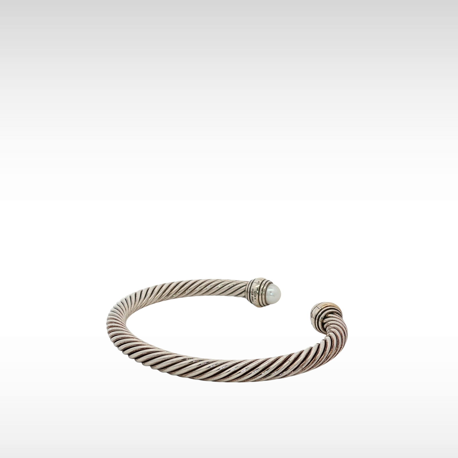 Classic Cable Silver/Yellow Gold Bracelet