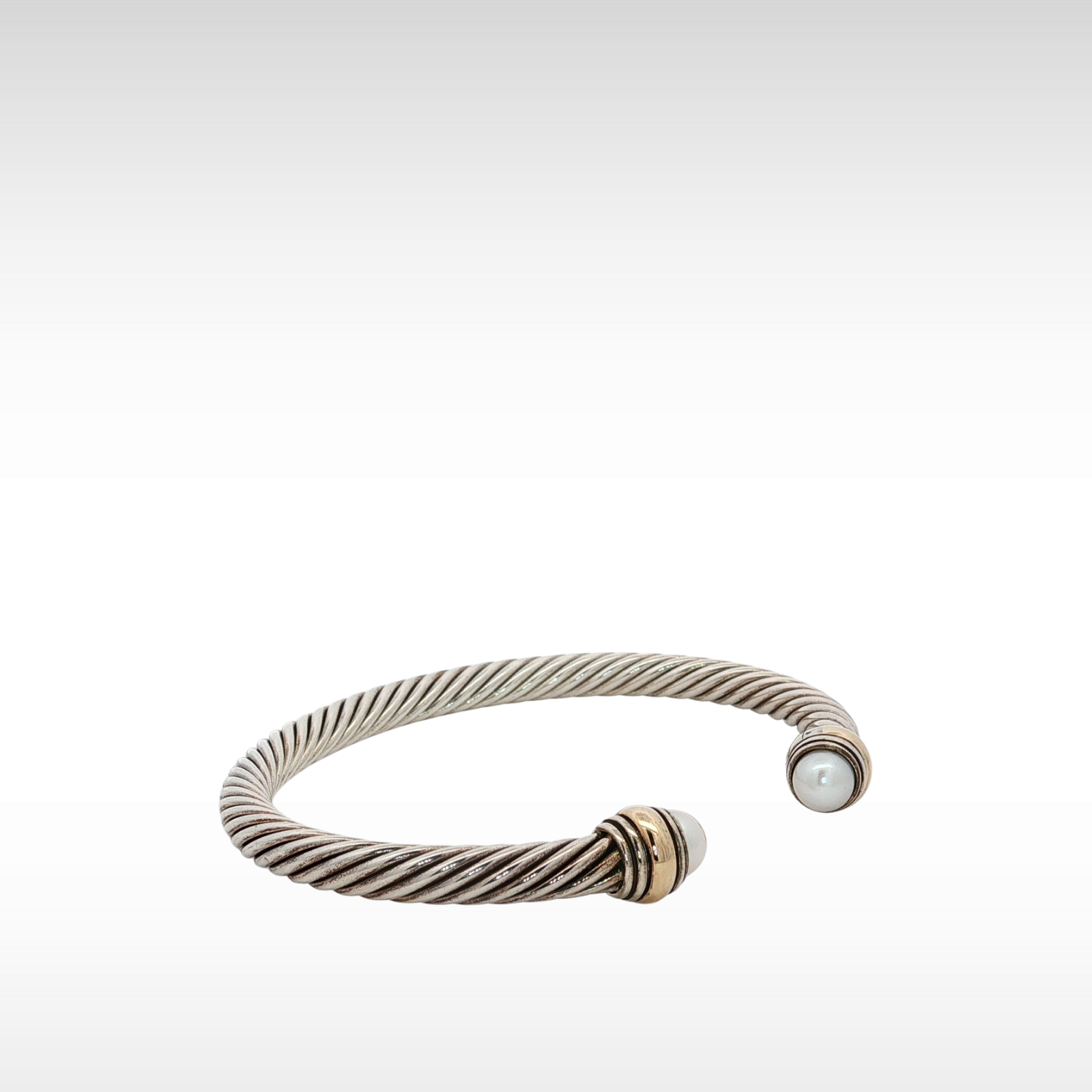 Classic Cable Silver/Yellow Gold Bracelet