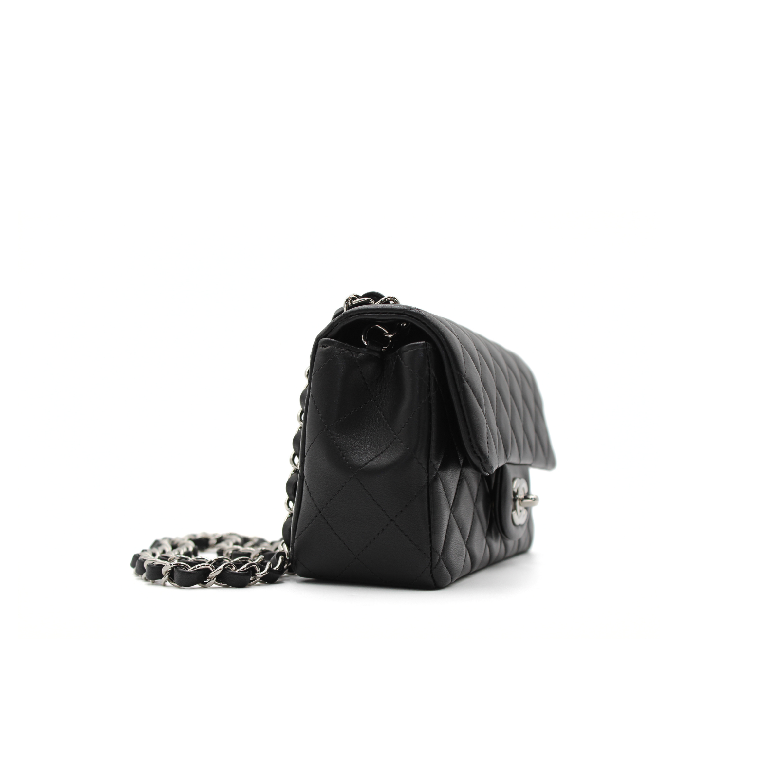 Classic Mini Lamb Black Crossbody Bag