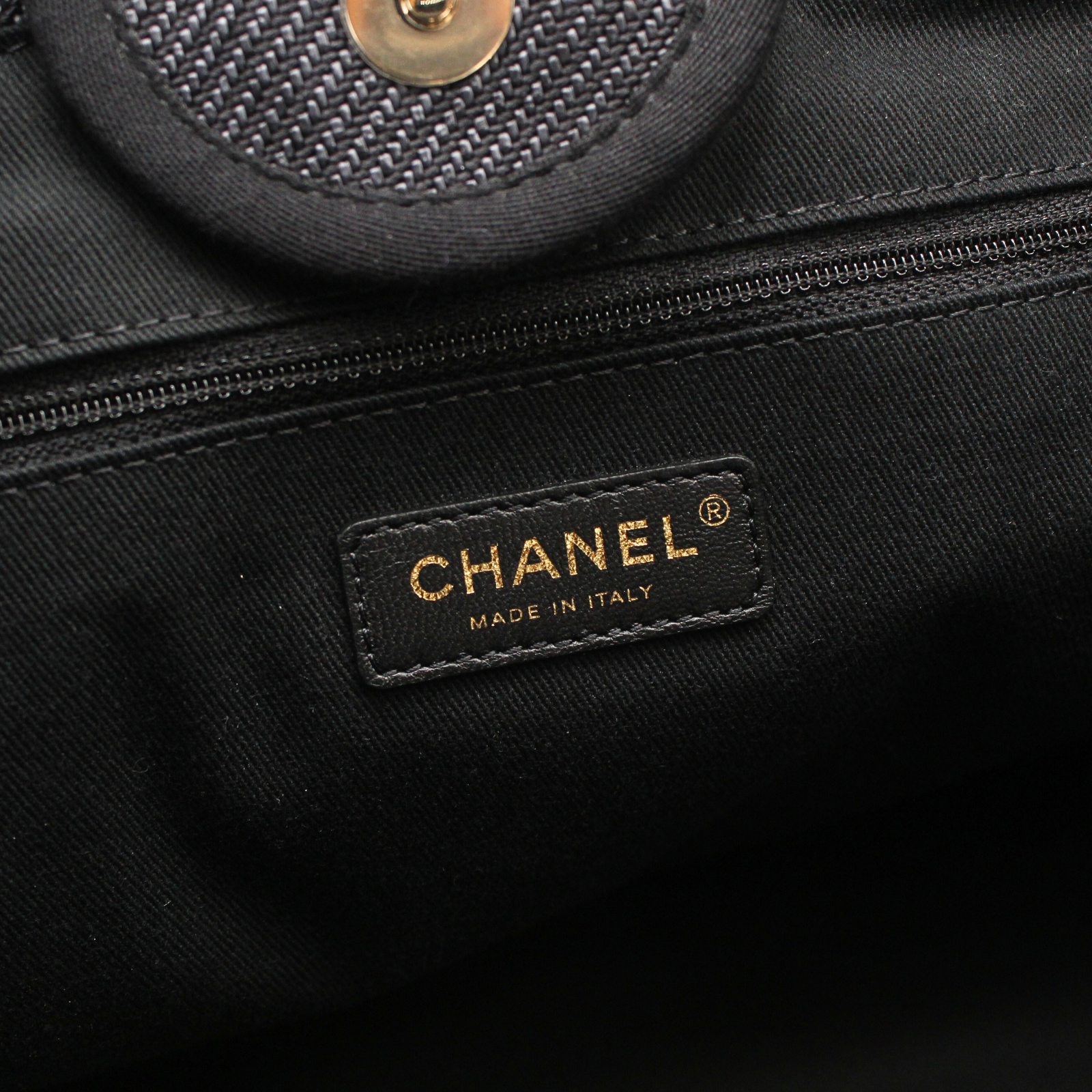 Deauville Fabric Navy Handbag
