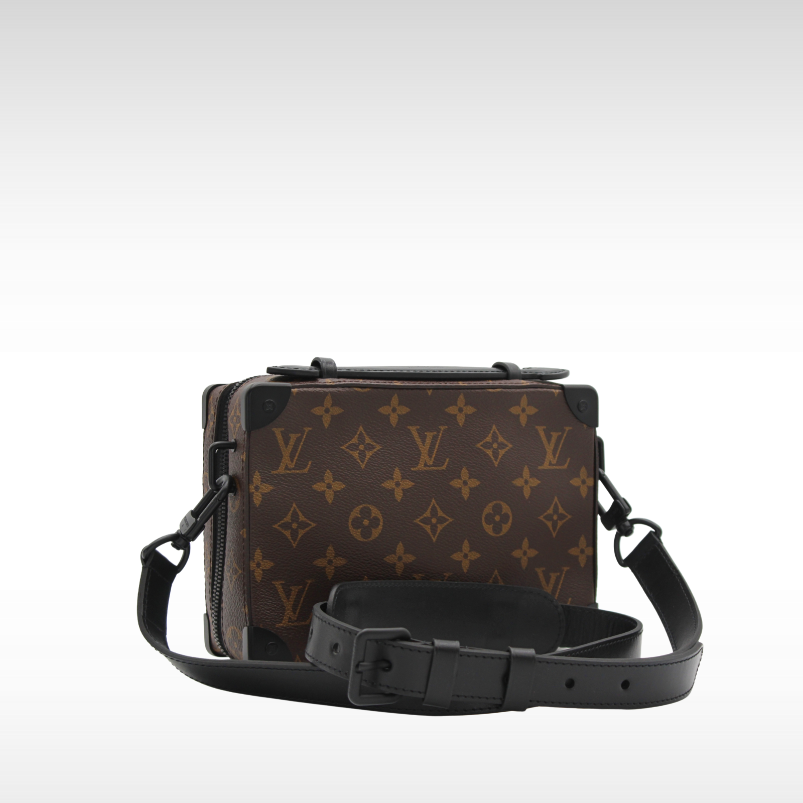 Handle Soft Trunk Monogram Macassar Crossbody Bag