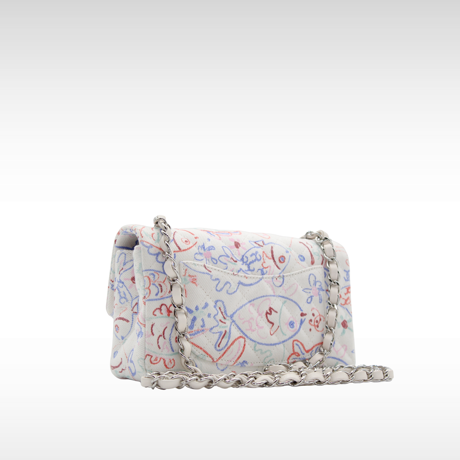 Classic Mini Canvas White Crossbody Bag