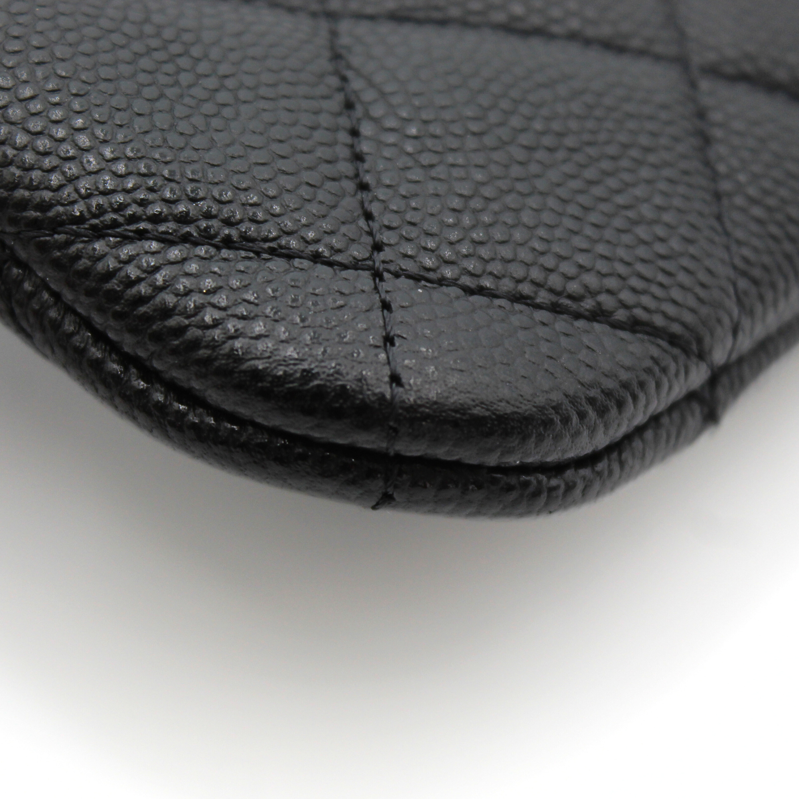 Classic Small Caviar Black Pouch