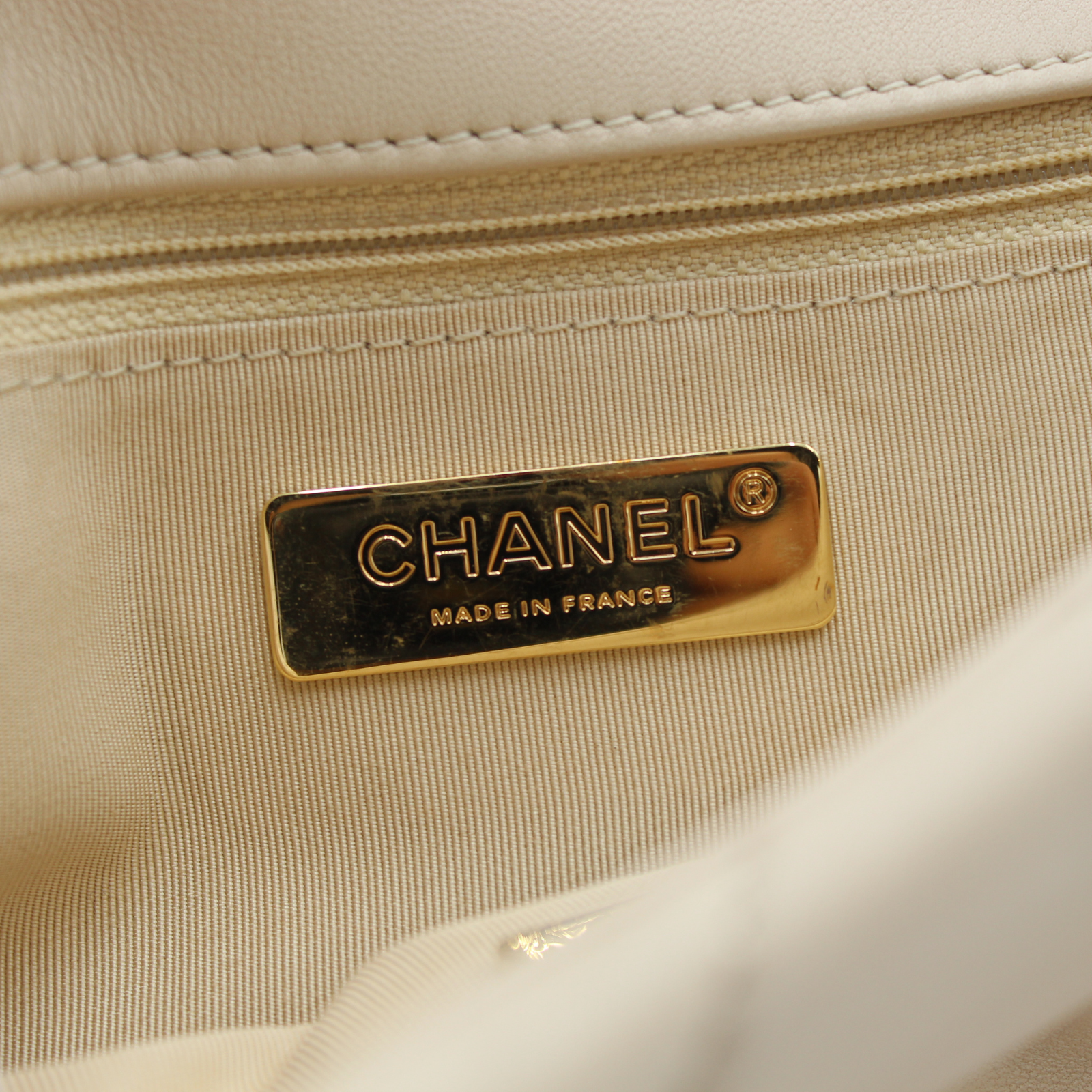 Chanel 19 Lamb Beige Shoulder Bag
