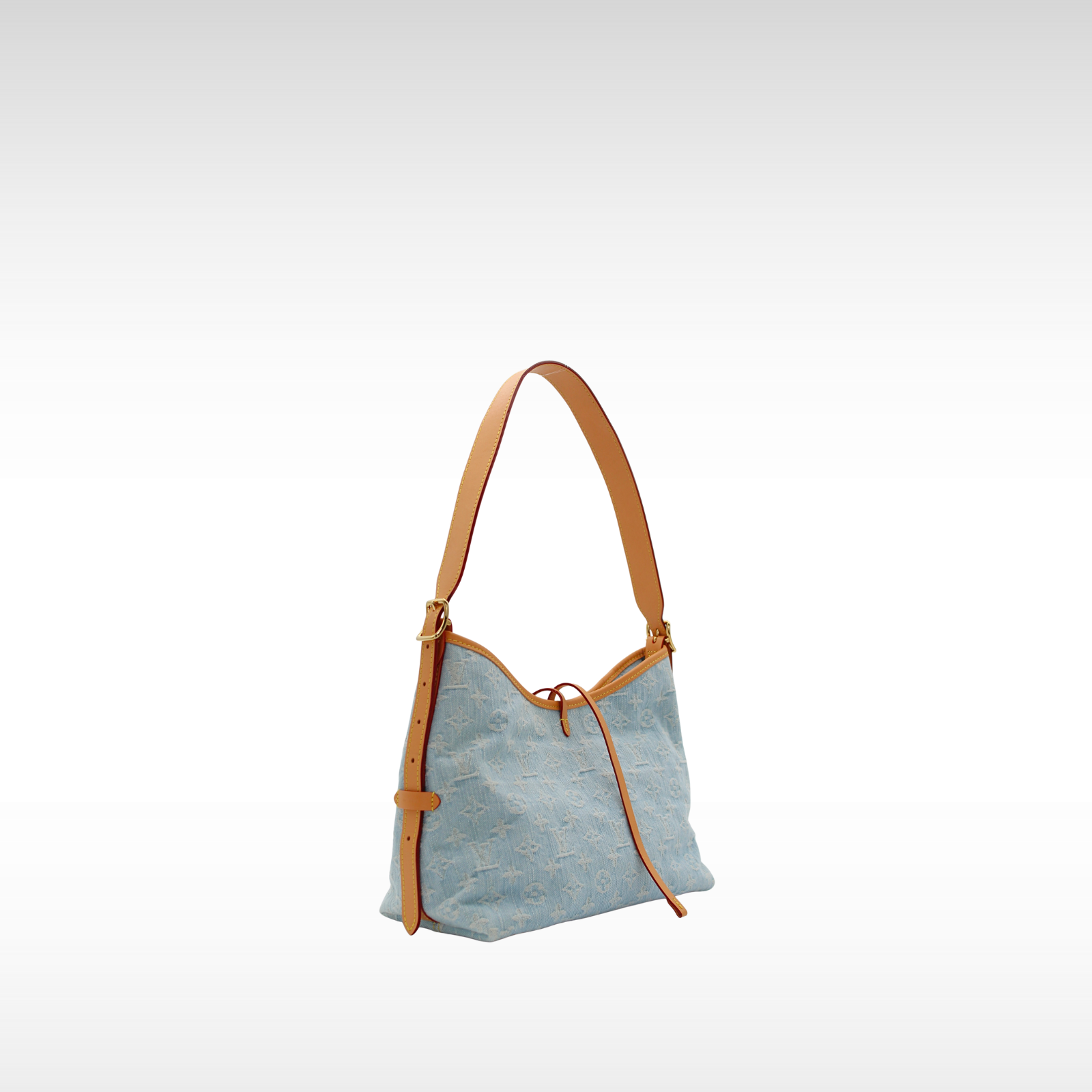 CarryAll PM Monogram Denim Shoulder Bag