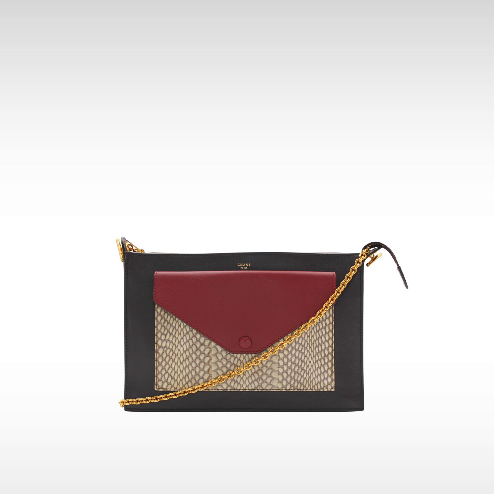 Envelope Calf Python Crossbody Bag