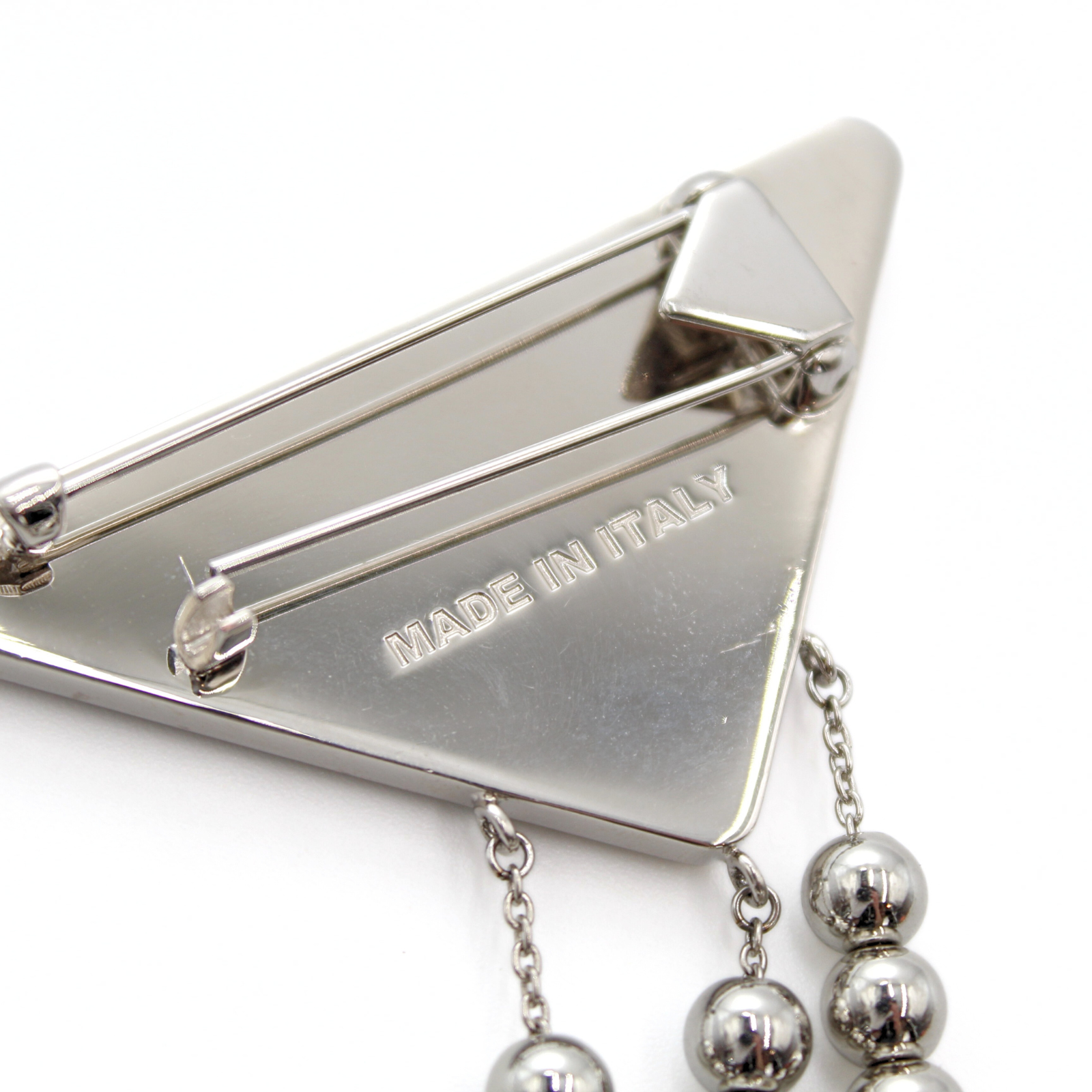Triangle Ball Metal Brooch