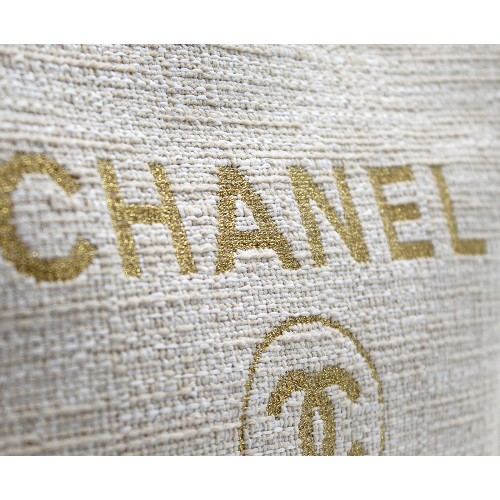 Deauville Canvas Beige Tote Bag