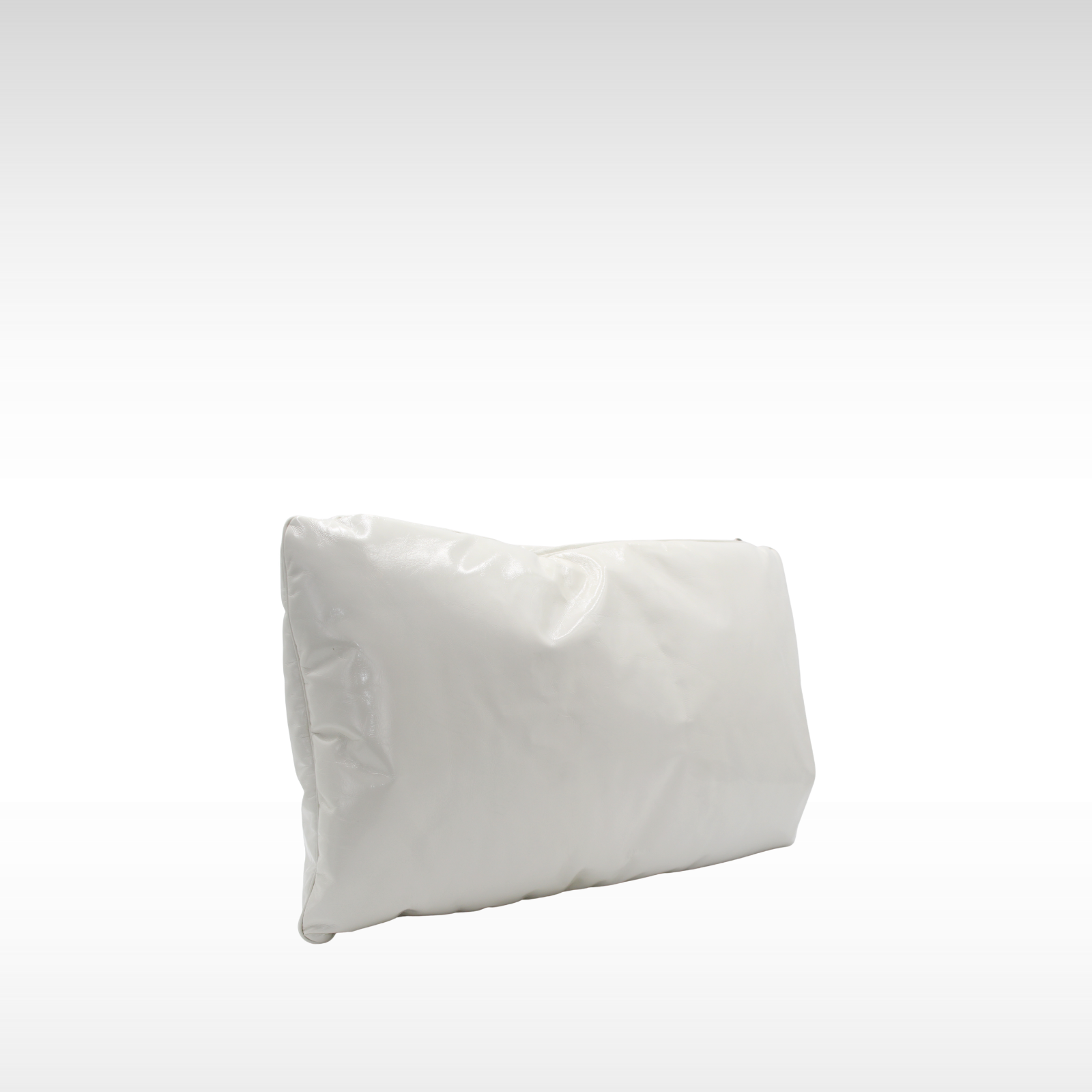 Pillow Pouch Large Calf White Clutch Bag